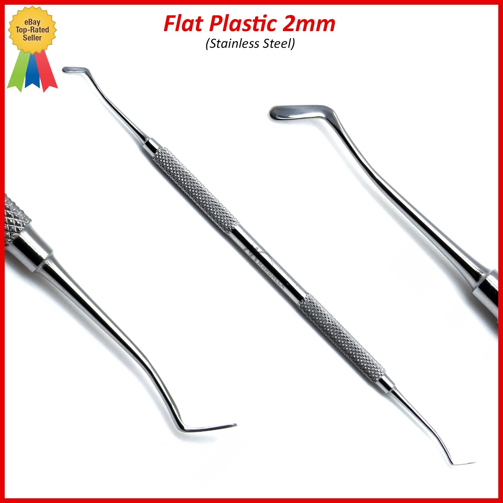 Filling Instrument Flat Plastic Amalgam Composite Dental Double Ended 2mm Tools