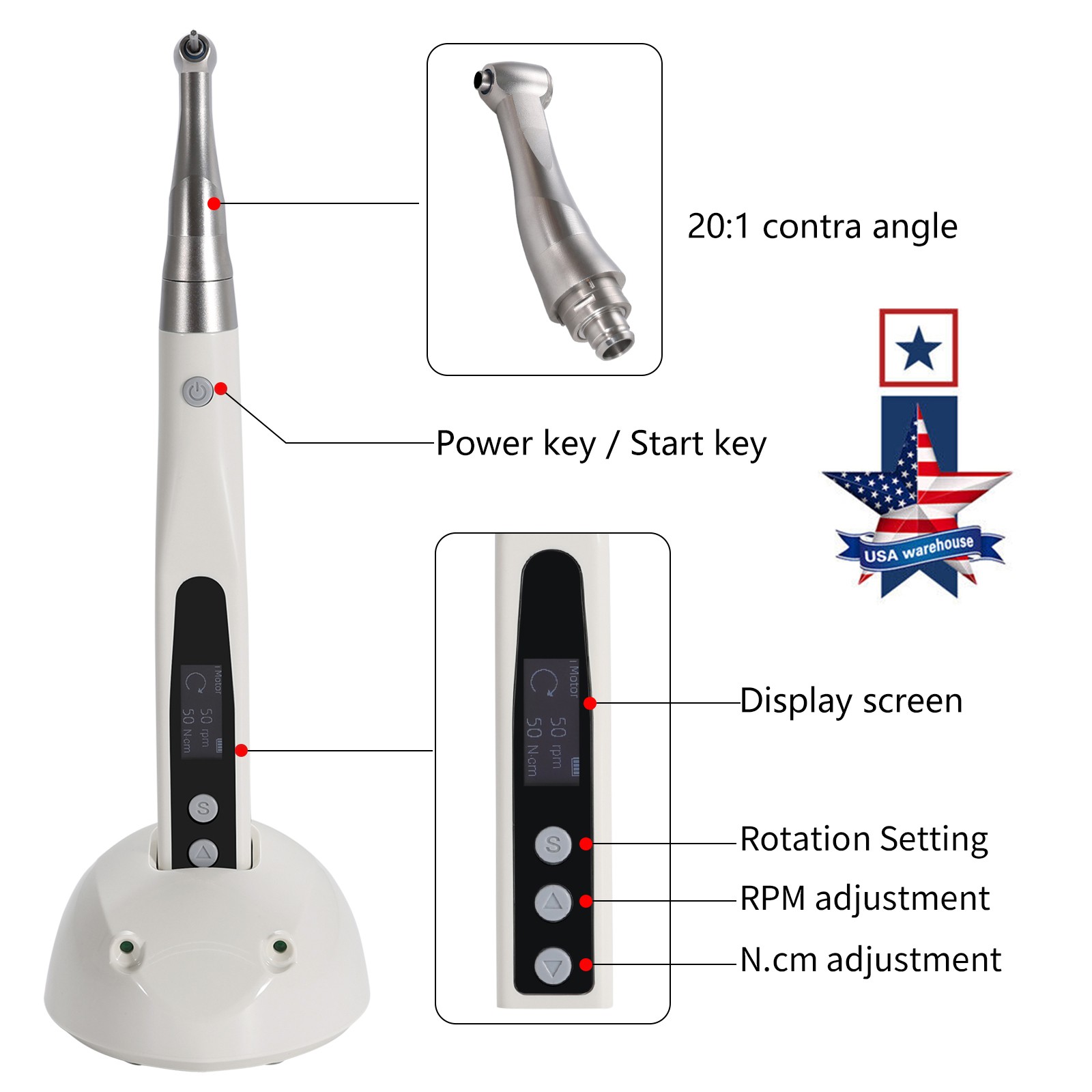 10 X NSK PANA MAX Style Dental High Speed Handpiece Turbine 4 Holes Push Button