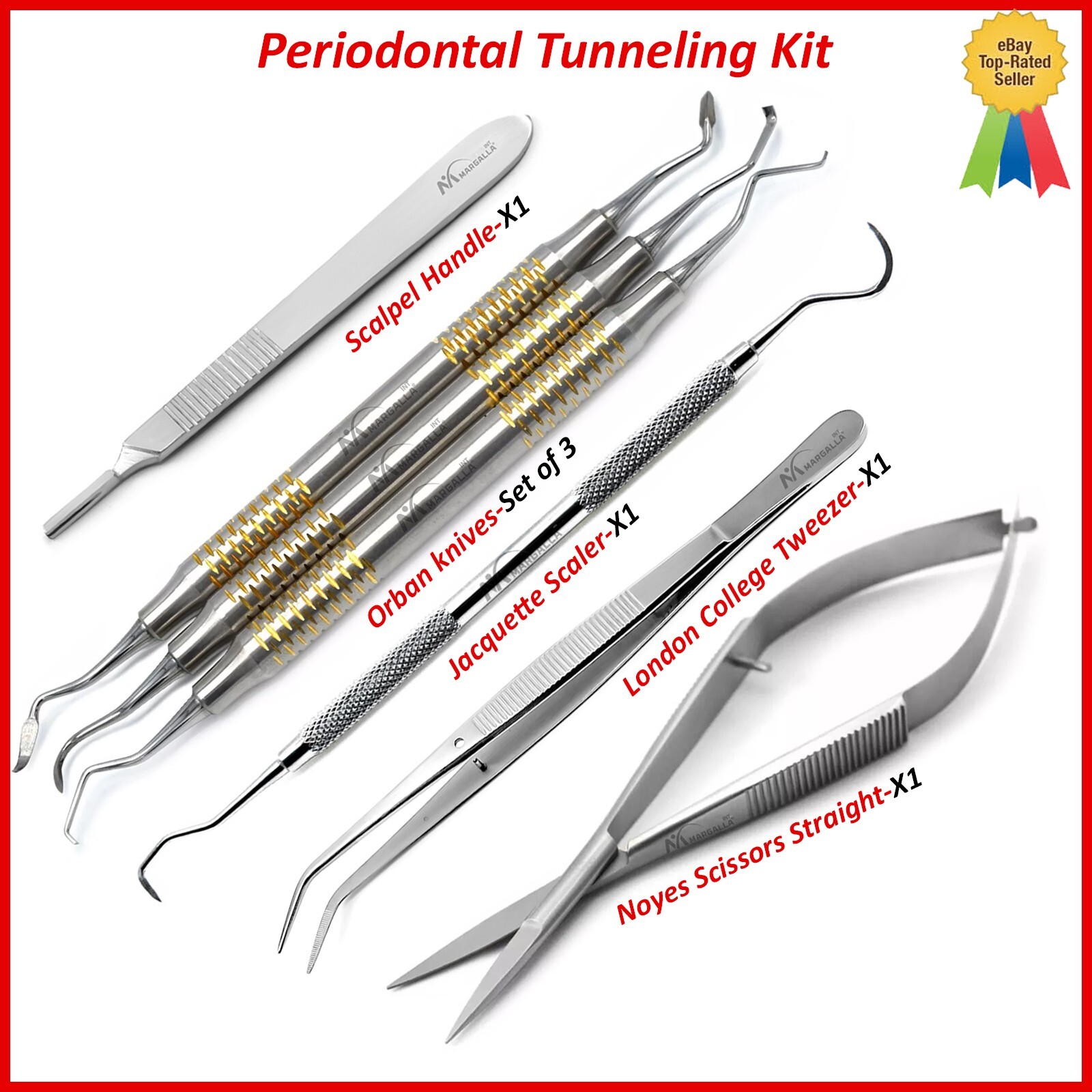 Dental Tunneling Kit Implant Surgery Periodontal Tunneling Procedure Instruments