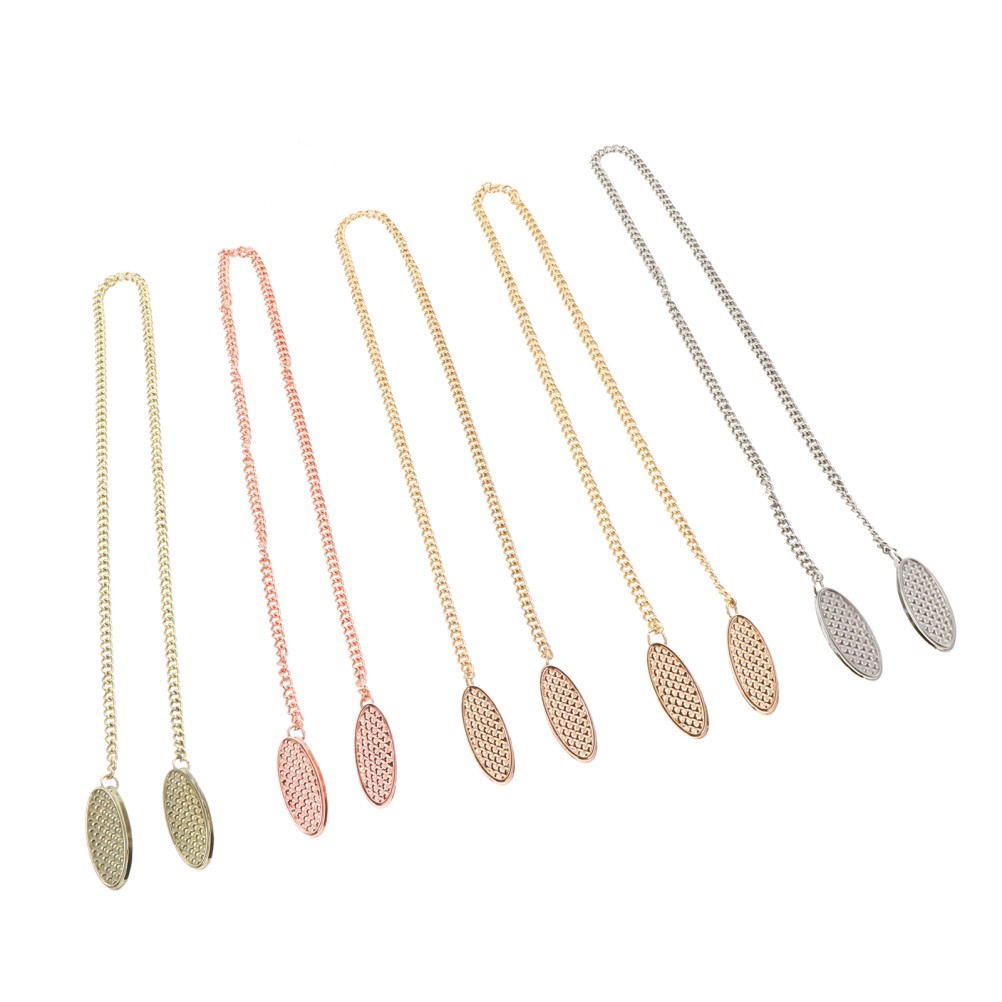 5 Pcs Metal Napkin Holder Chain Clips for Adult Bibs Towel Clip Set