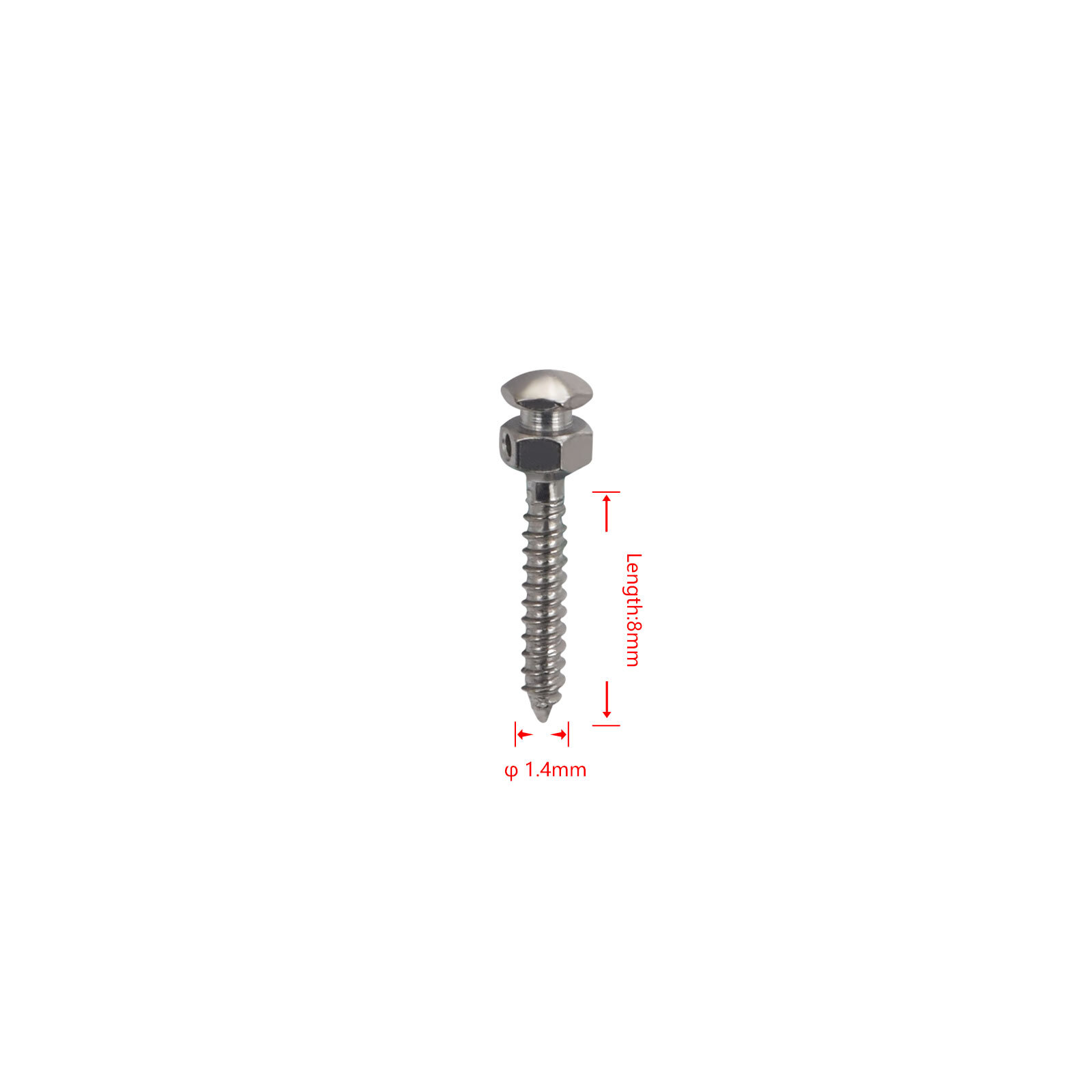 1pc Dental Orthodontic Screws Micro Implants Mini Screw Self-Drilling 4 Sizes