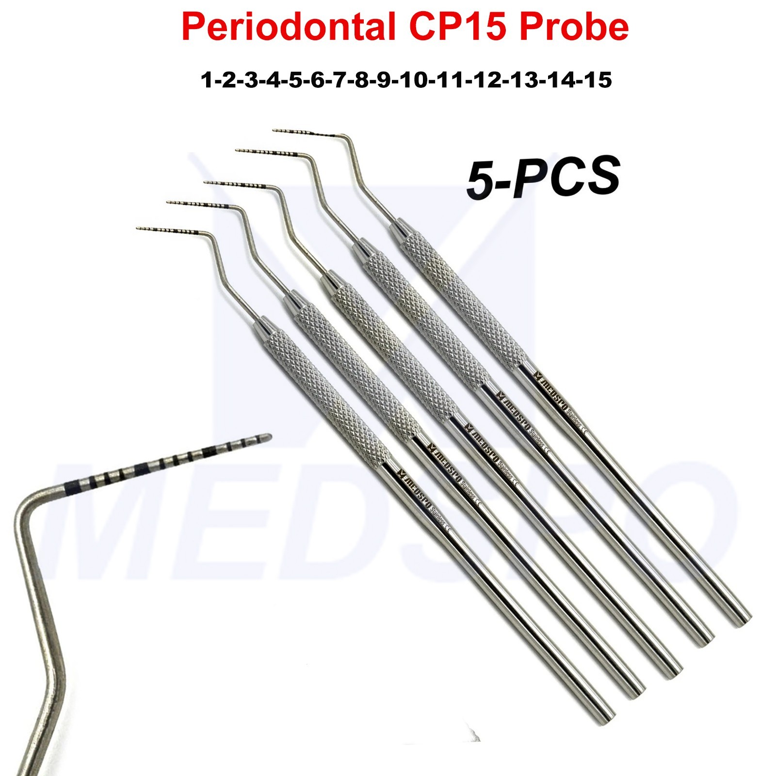 Periodontics UNC CP15 Probes Color Coded Teeth Examination Periodontal Probe CE