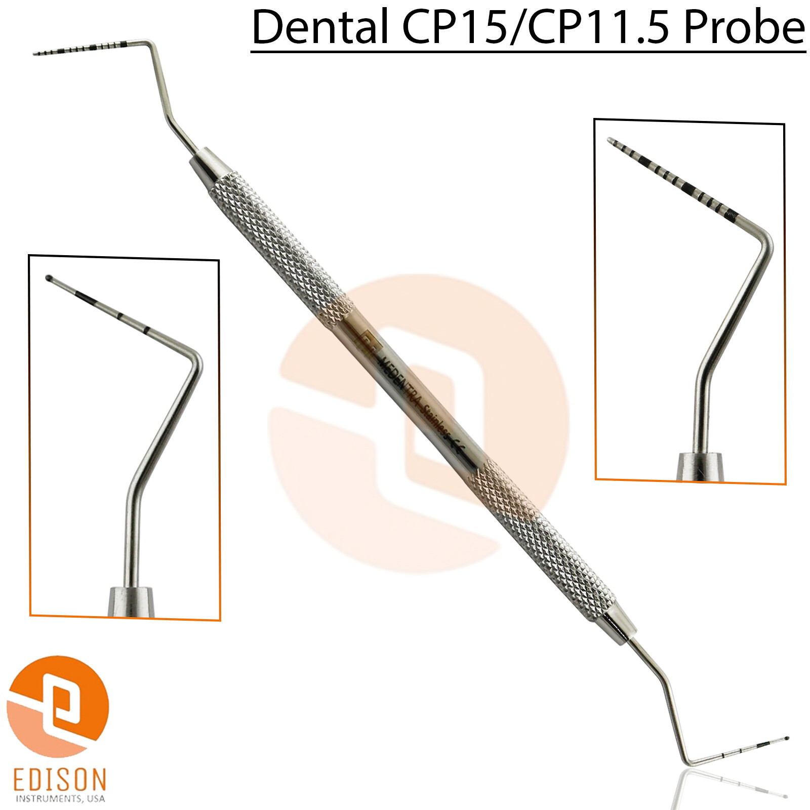 7Pcs Dental Exam Set Up kit Tartar Remover Explorer Probe Scaling Curette Casset