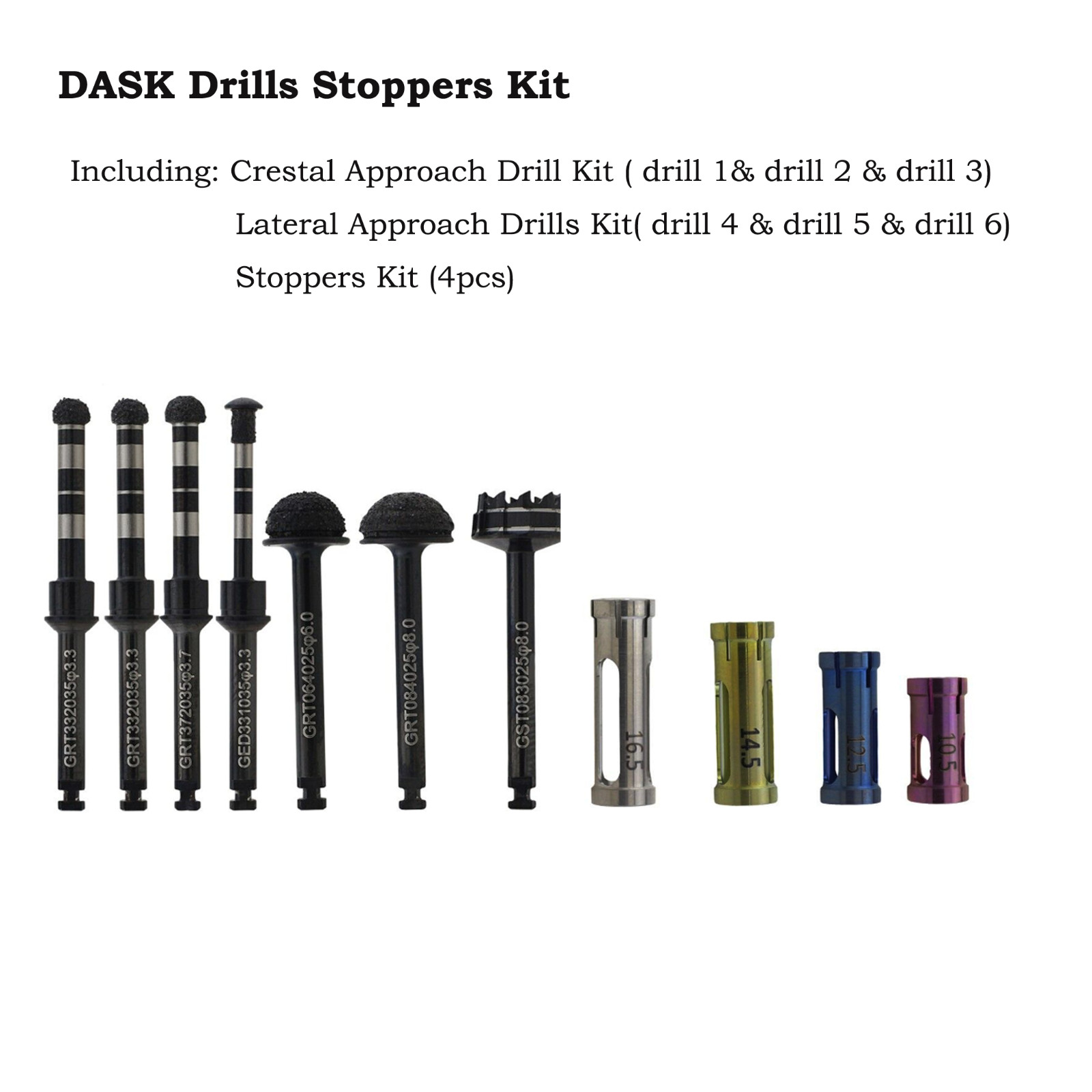 Implant Sinus Lift Diamond Burs DASK Drills Crestal Lateral Internally Irrigated