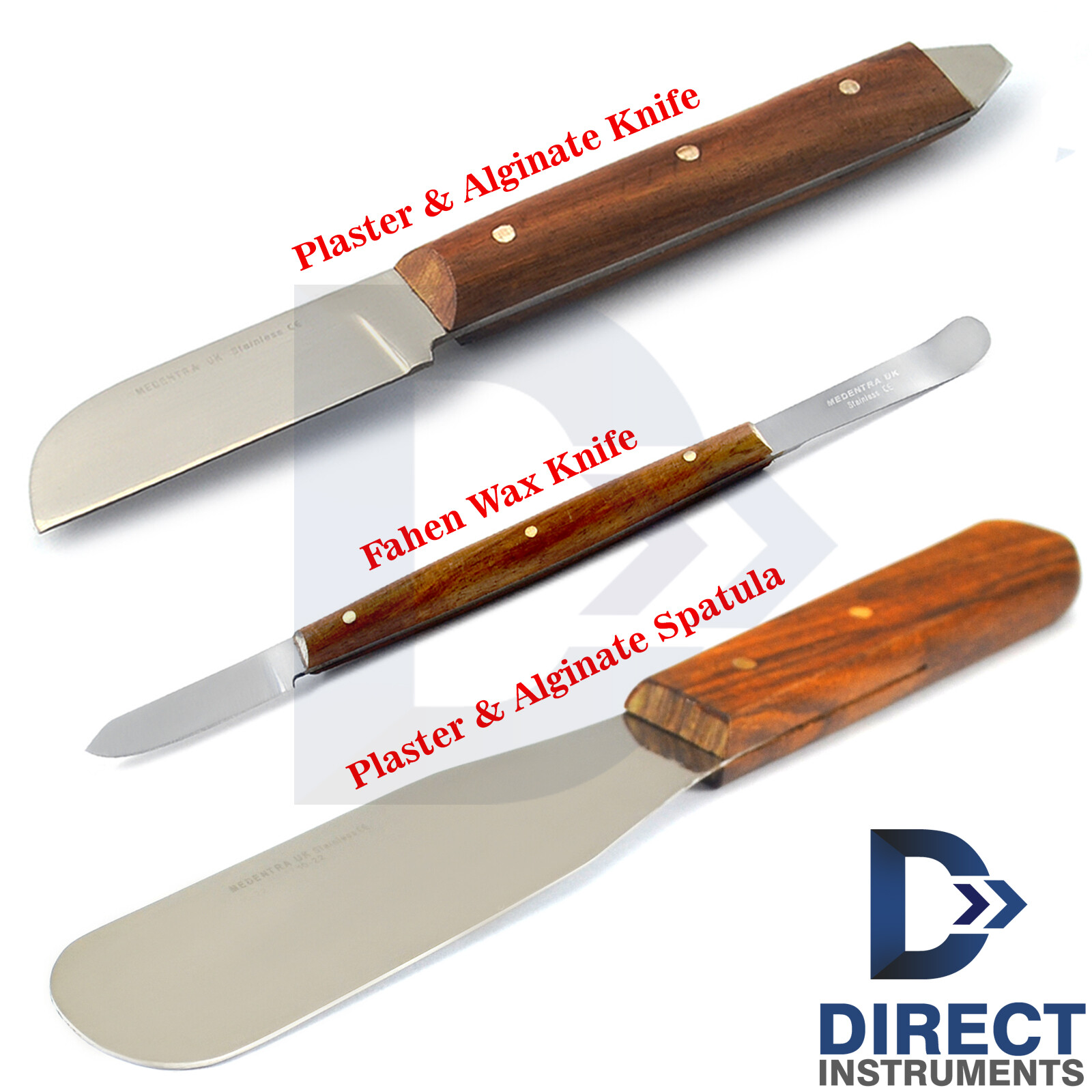 3Pcs Dental Plaster Alginate Spatula Laboratory Wax Knife Lab Tachnician Tools