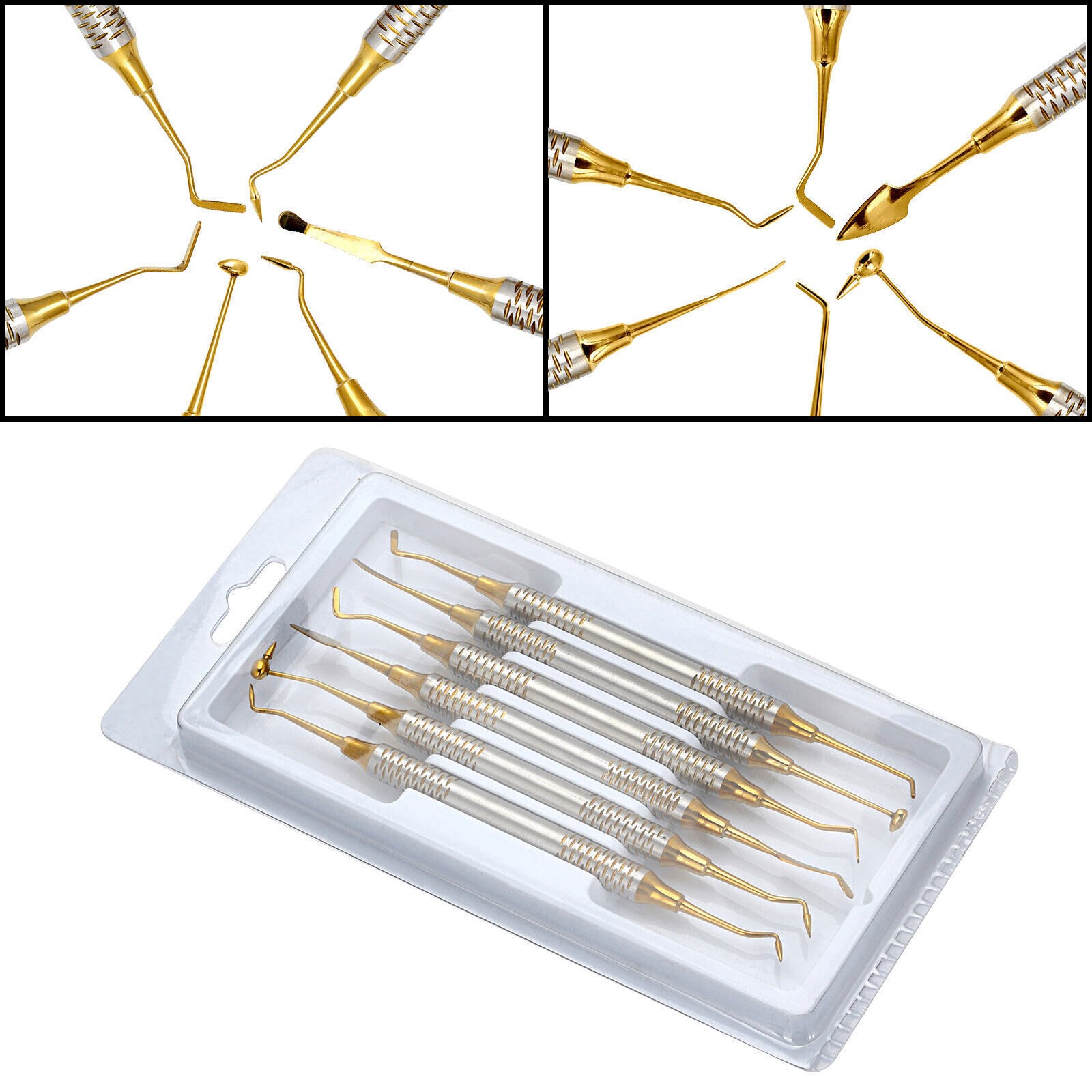 6pcs/set Dental Composite Resin Filling Spatula Repair Restorative Instruments