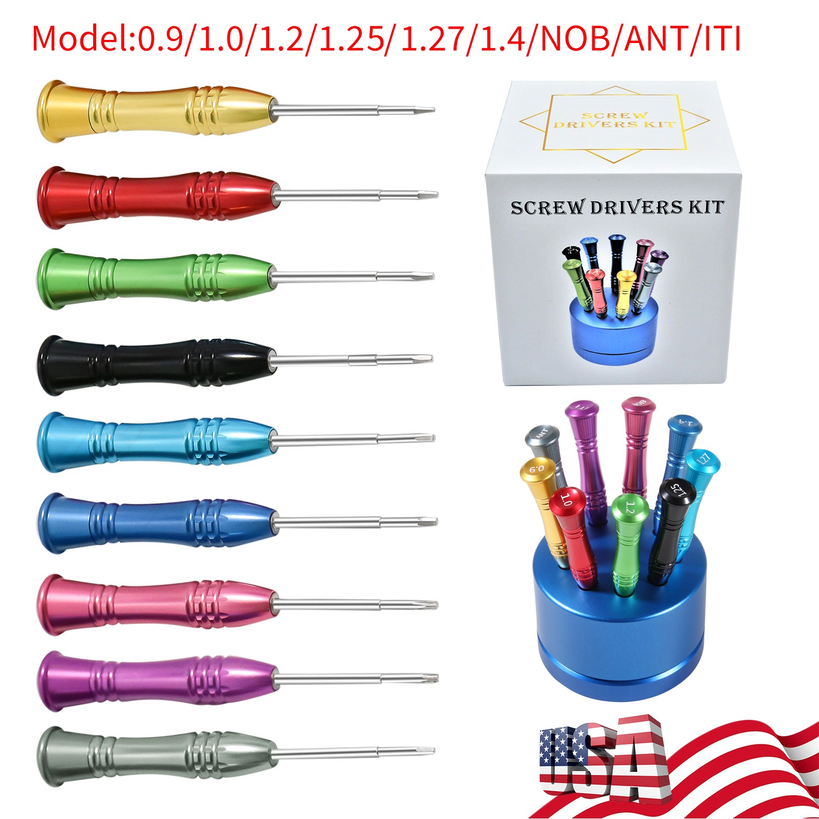 USA Dental Implant Screw Driver Kit Abutment Implant Tools set of 9pcs Drivers