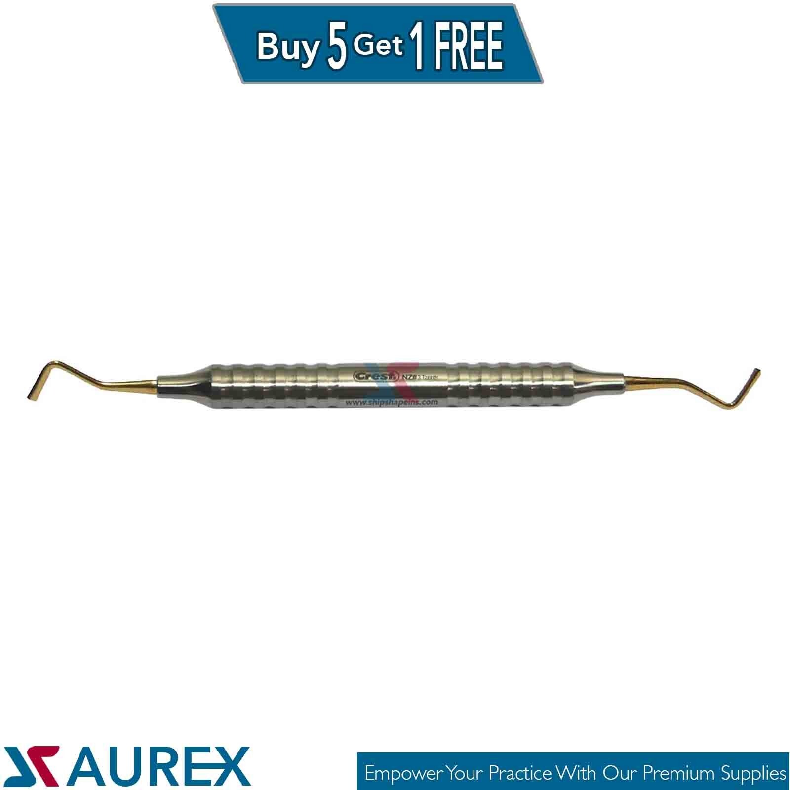 PLG3T Tanner Plugger 1.6mm/2mm Titanium Coated Gold Dental Instrument By Aurex