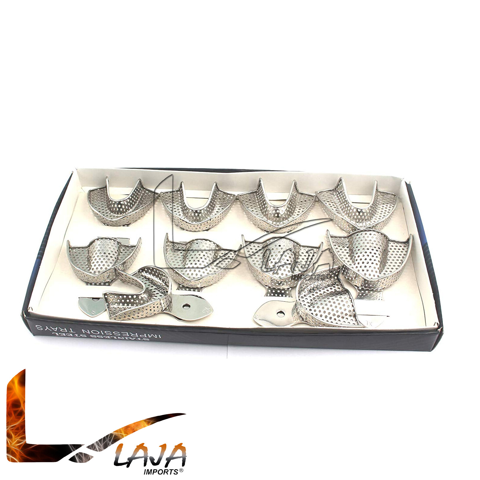 Dental Ortho Impression Trays Autoclavable 10 pcs/Set Denture Instruments