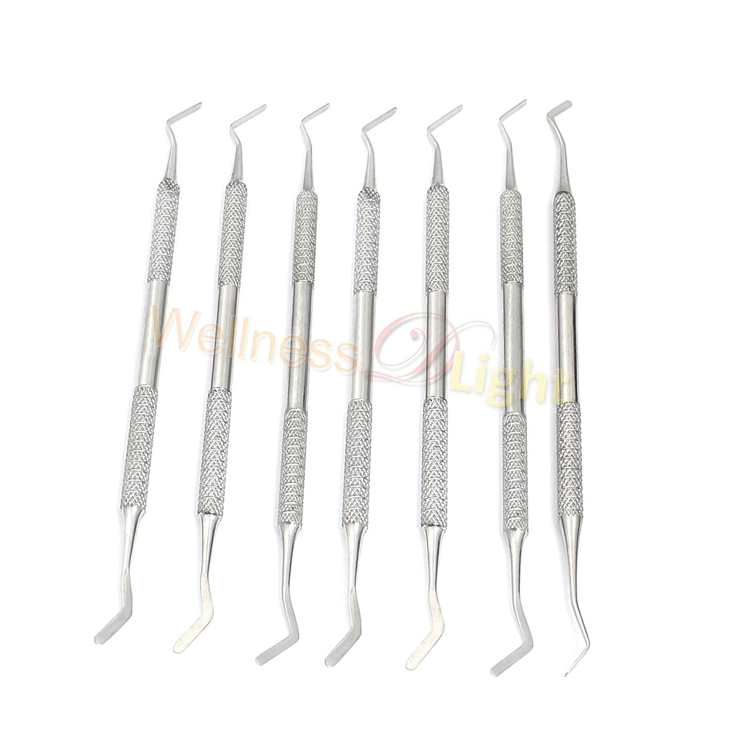 Dental Composite Heideman Filling Set of 7 Plastic Amalgam Double Ended Instru