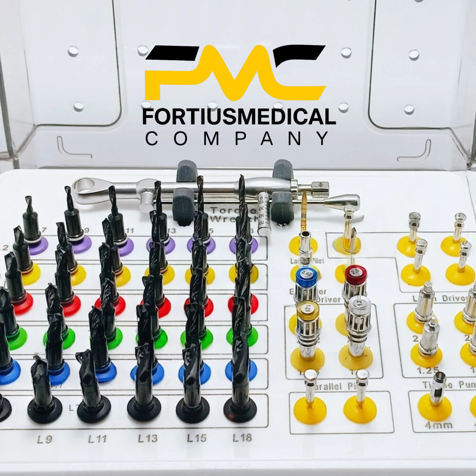 55 Pcs Fully Guided Drills Set Universal Dental Implant Guide & Positioning Kits