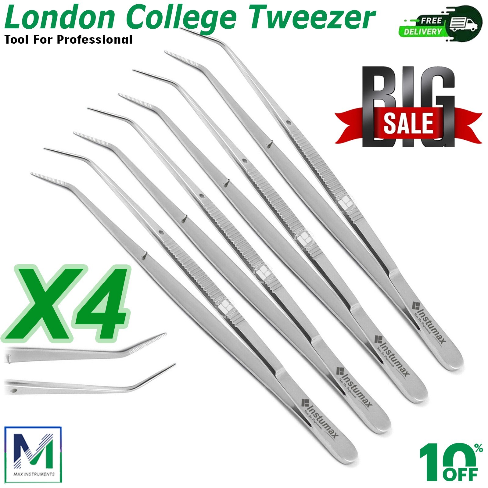 London College Tweezers Dental Surgical Diagnostic Dental Forceps Veterinary Lab