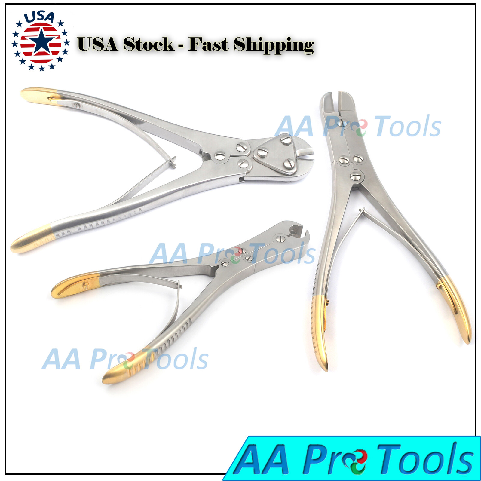 TC Pin Wire Cutter Set of 3 Pcs Orthopedic Surgical High Quality Instruments