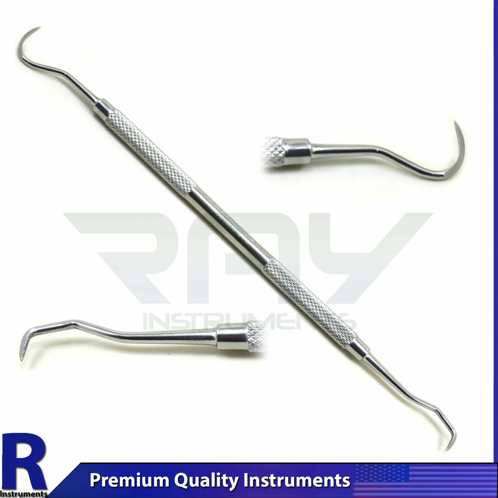 Set Of 3 Dental Probe 9 Explorer 23/17A Dentist Teeth Cleaning Hygienist Probes