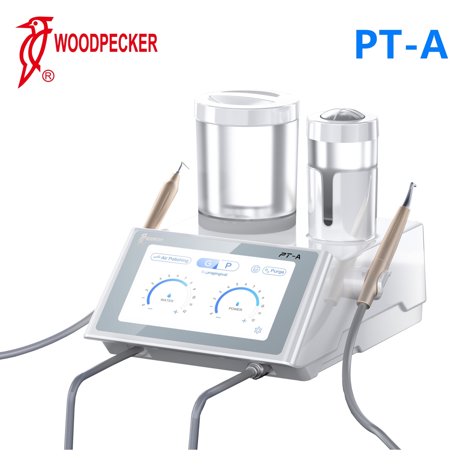 Woodpecker PT-A Dental Ultrasonic Scaler&Subgingival Air Polisher 2 In 1 System