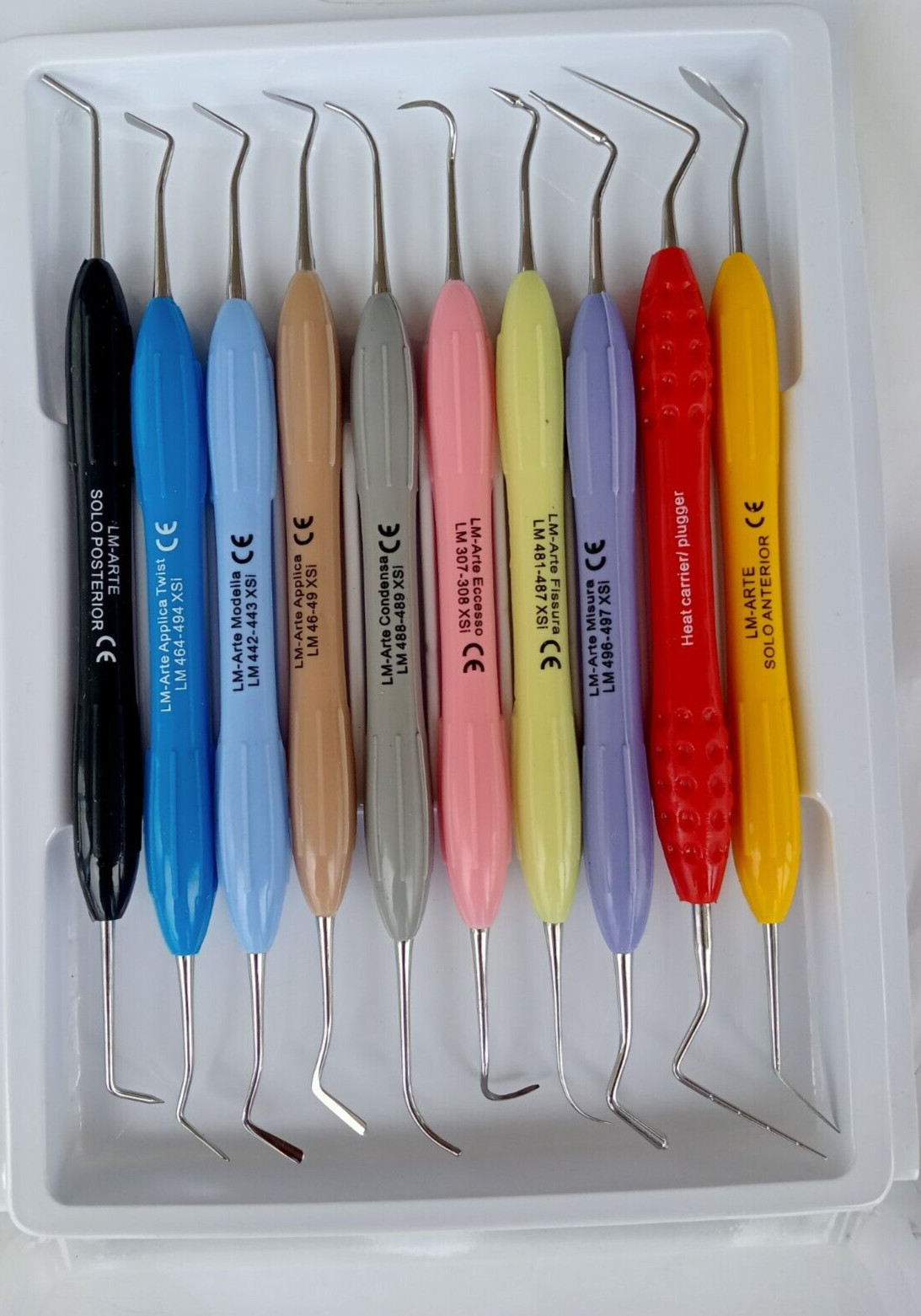 10 Pcs Dental LM Composite Filling Instruments Silicone Handle Autoclavable