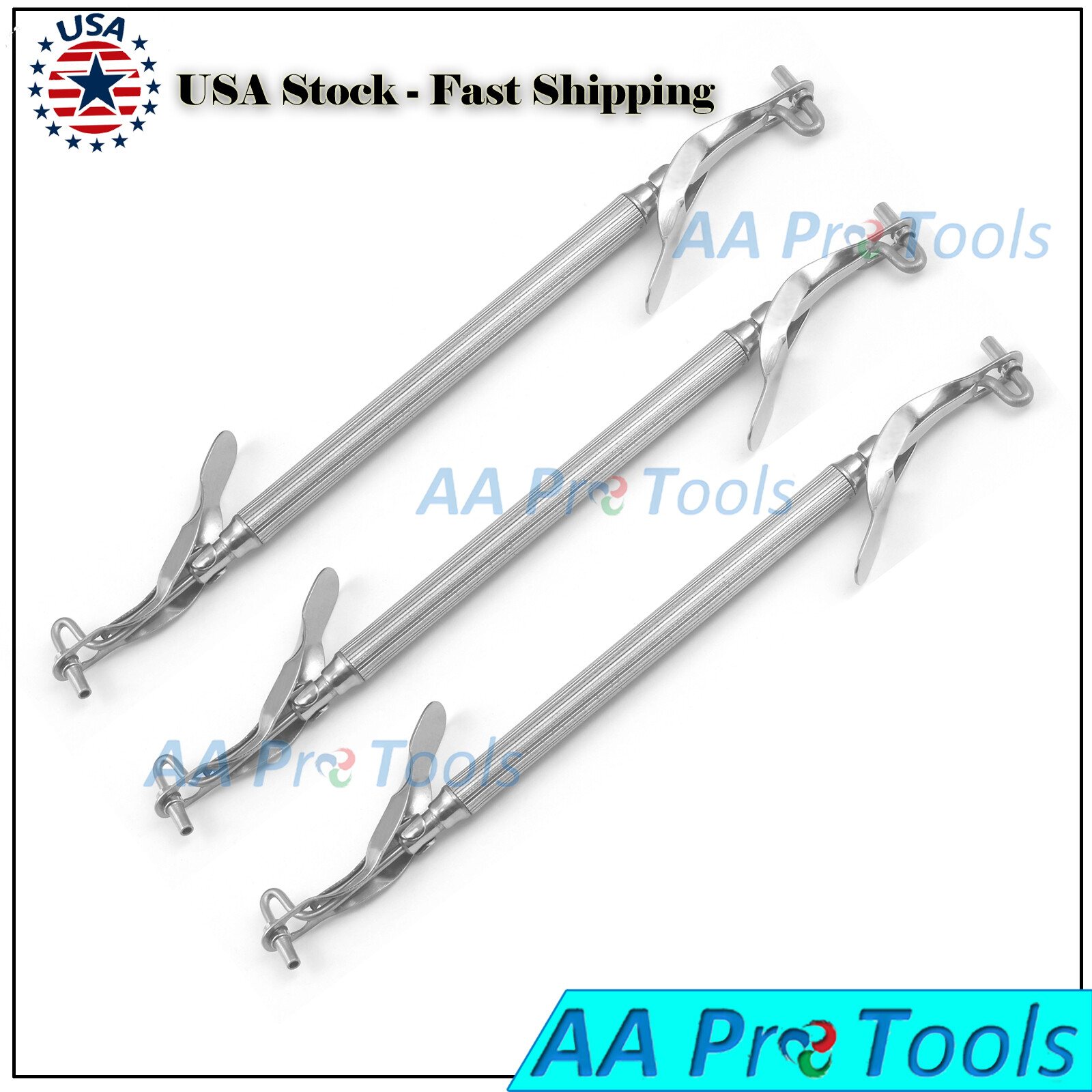 AAPRO: 3 PC Dental Restoring Amalgam Carrier (Large) Surgical Dental Instruments