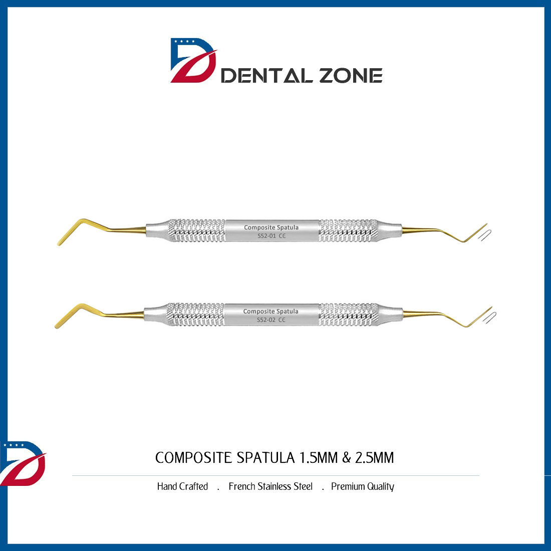 DENTAL HEIDEMANN COMPOSITE SPATULA 1.5 MM & 2.0 MM *SET OF 2*