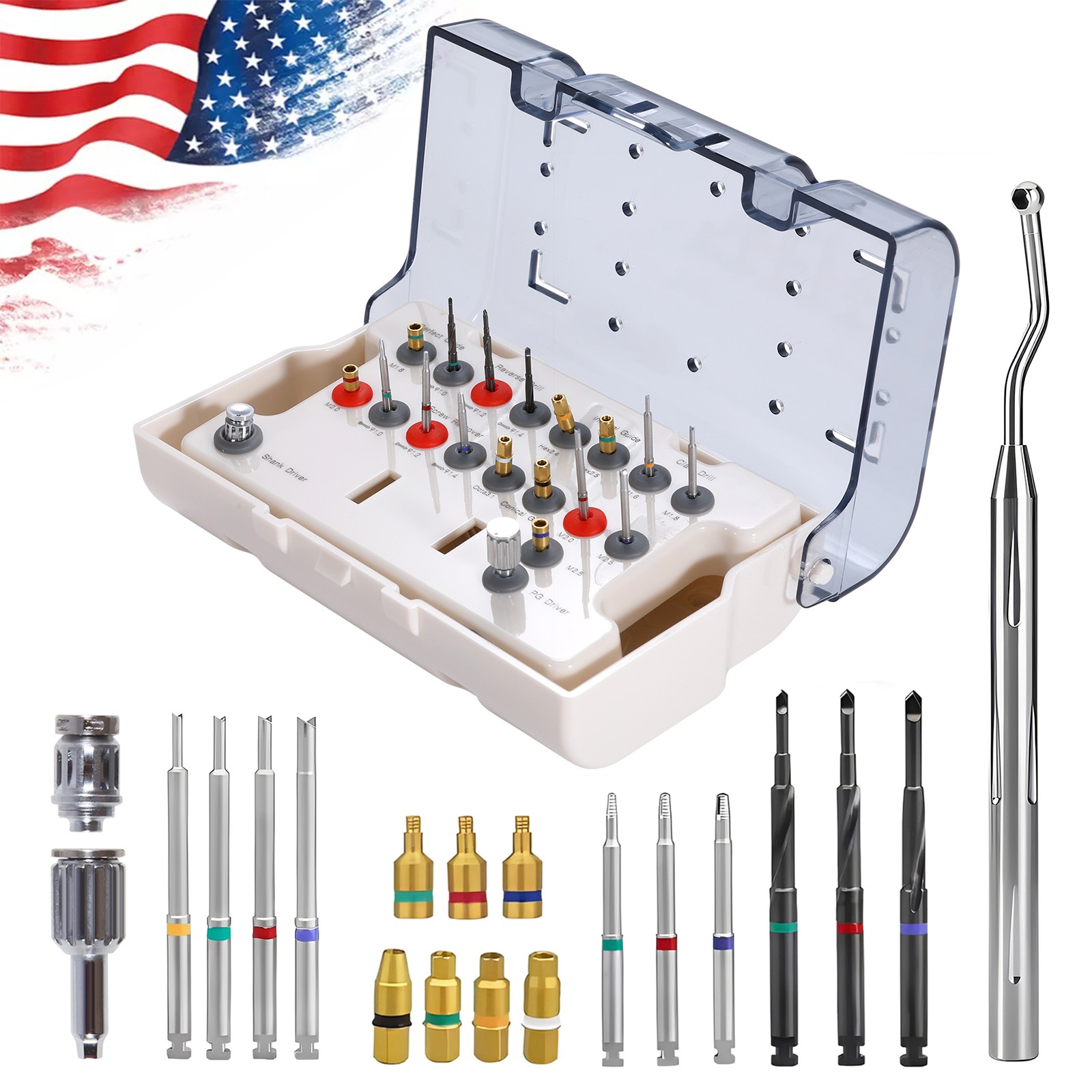 Dental Fiber Optic 20:1 Implant Contra Angle LED Low Speed Handpiece Fit NSK pro