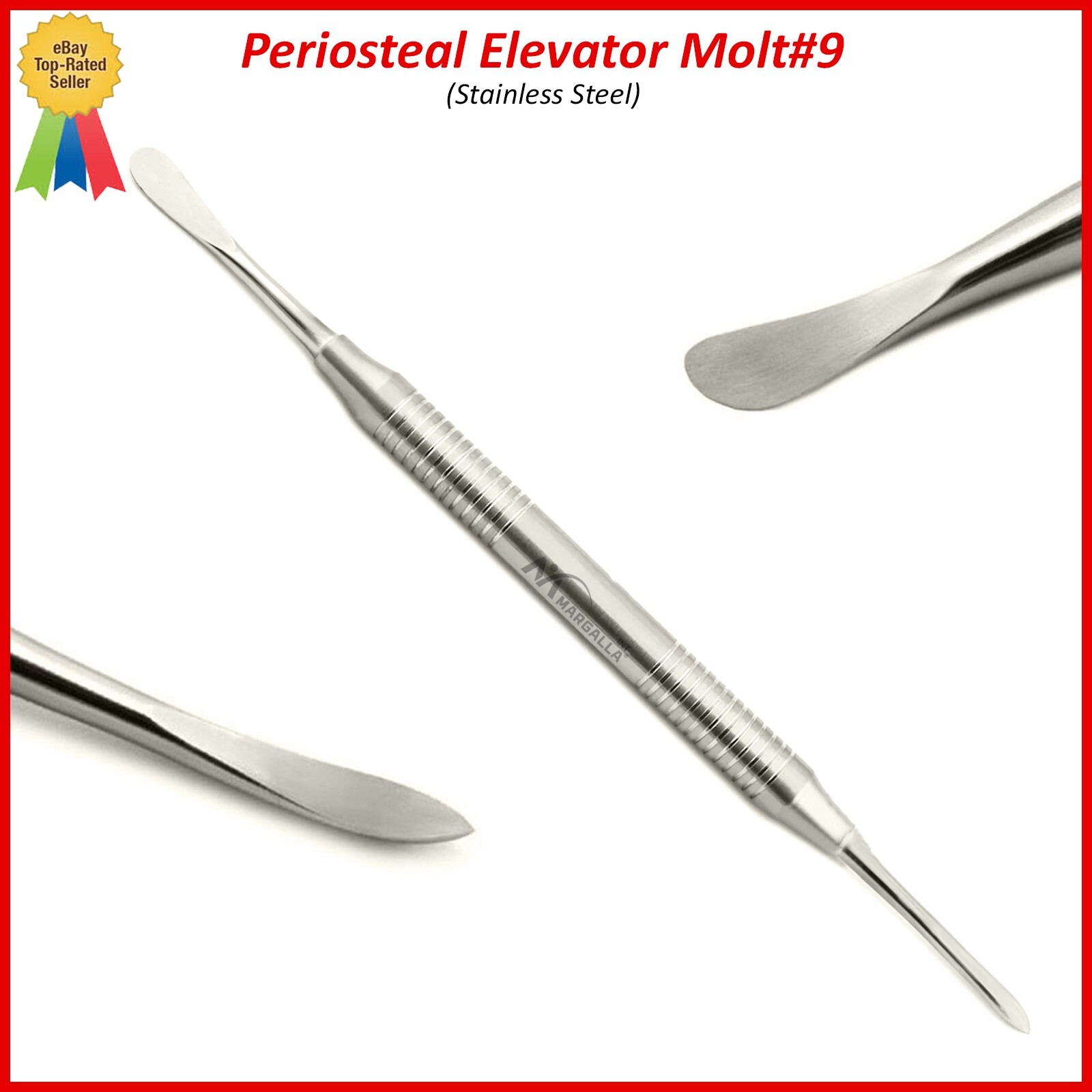 Periosteal Elevator Molt # 9 Dental Surgical Implant Instruments Stainless Steel