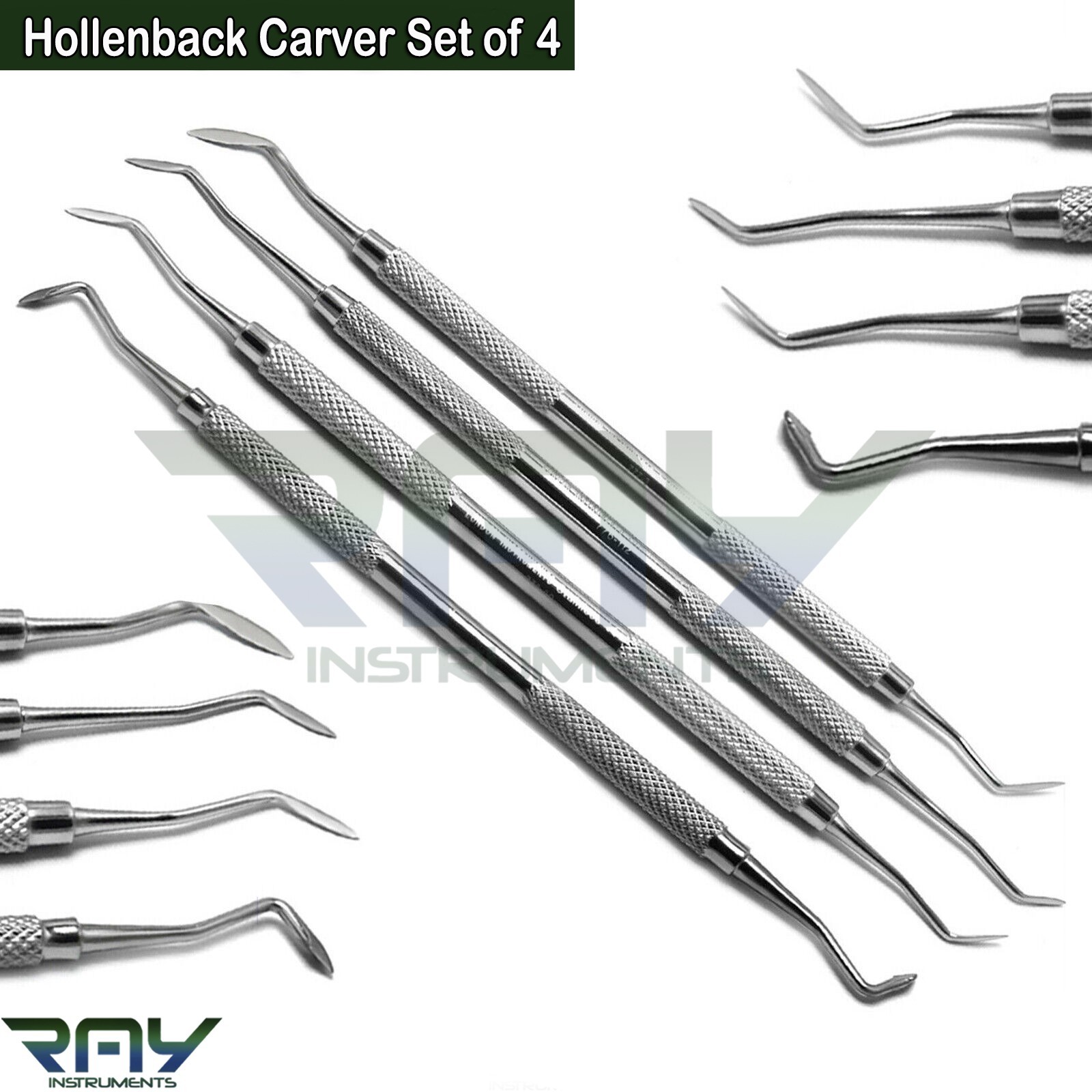 14 Pcs Dental Laboratory Waxing & Modelling Hollenback Carvers Plaster Knife