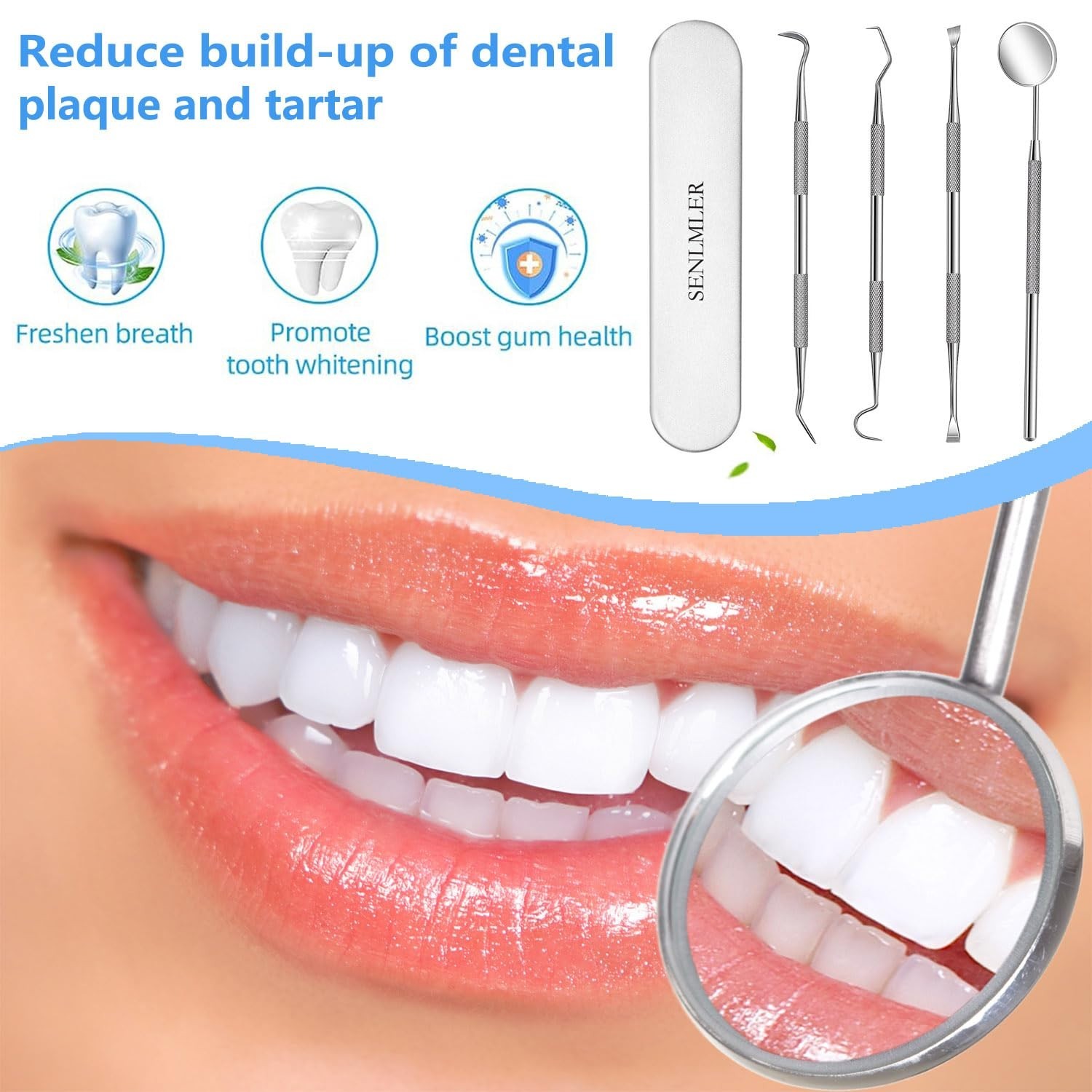 4 Pcs Dental Tools Professional Dental Picks for Teeth Cleaning Plaque Remover
