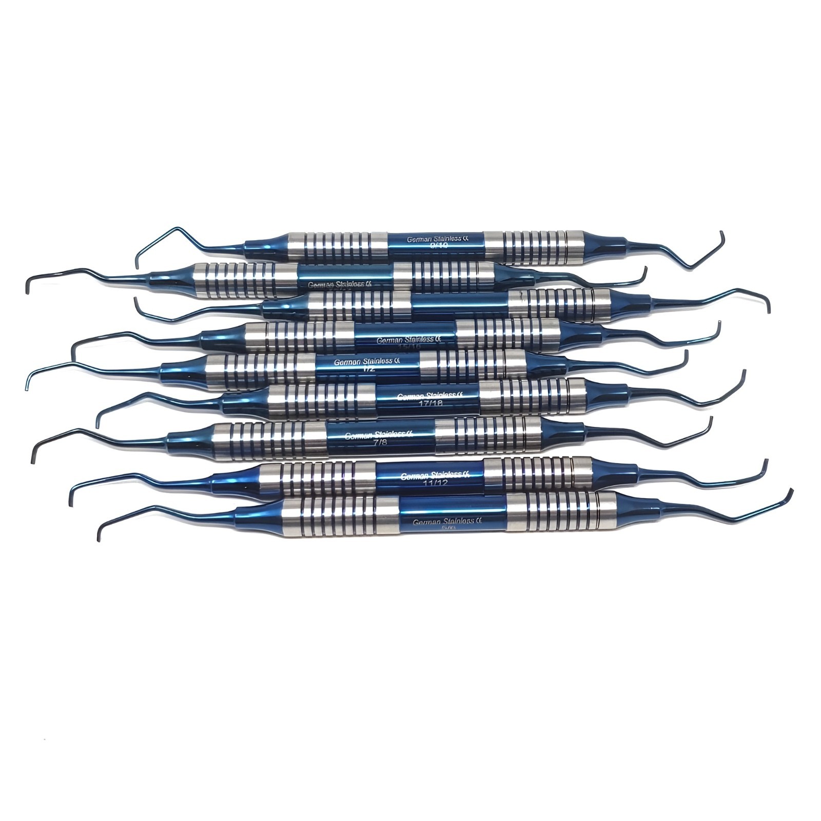 GERMAN SET OF 9 PCS PERIODONTAL GRACEY CURETTES KIT DENTAL SURGICAL INSTRUMENTS