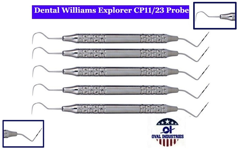 Periodontal Probes Color CP 11 Dental Furcation Diagnostic Depth Measuring 5Pcs