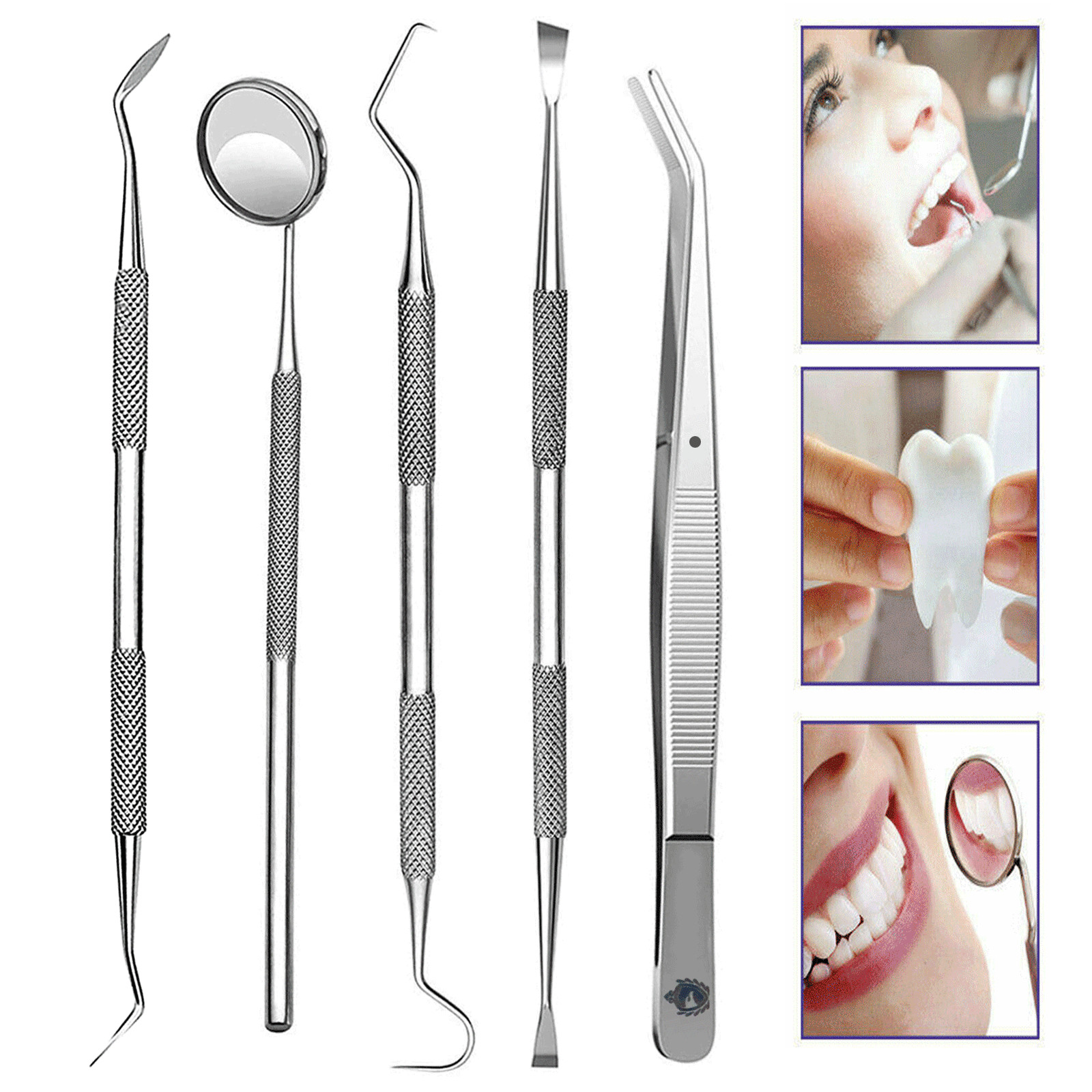 Dental Oral Hygiene Care Kit For Dentist & Home Use Tools Plaque Remover Scaler