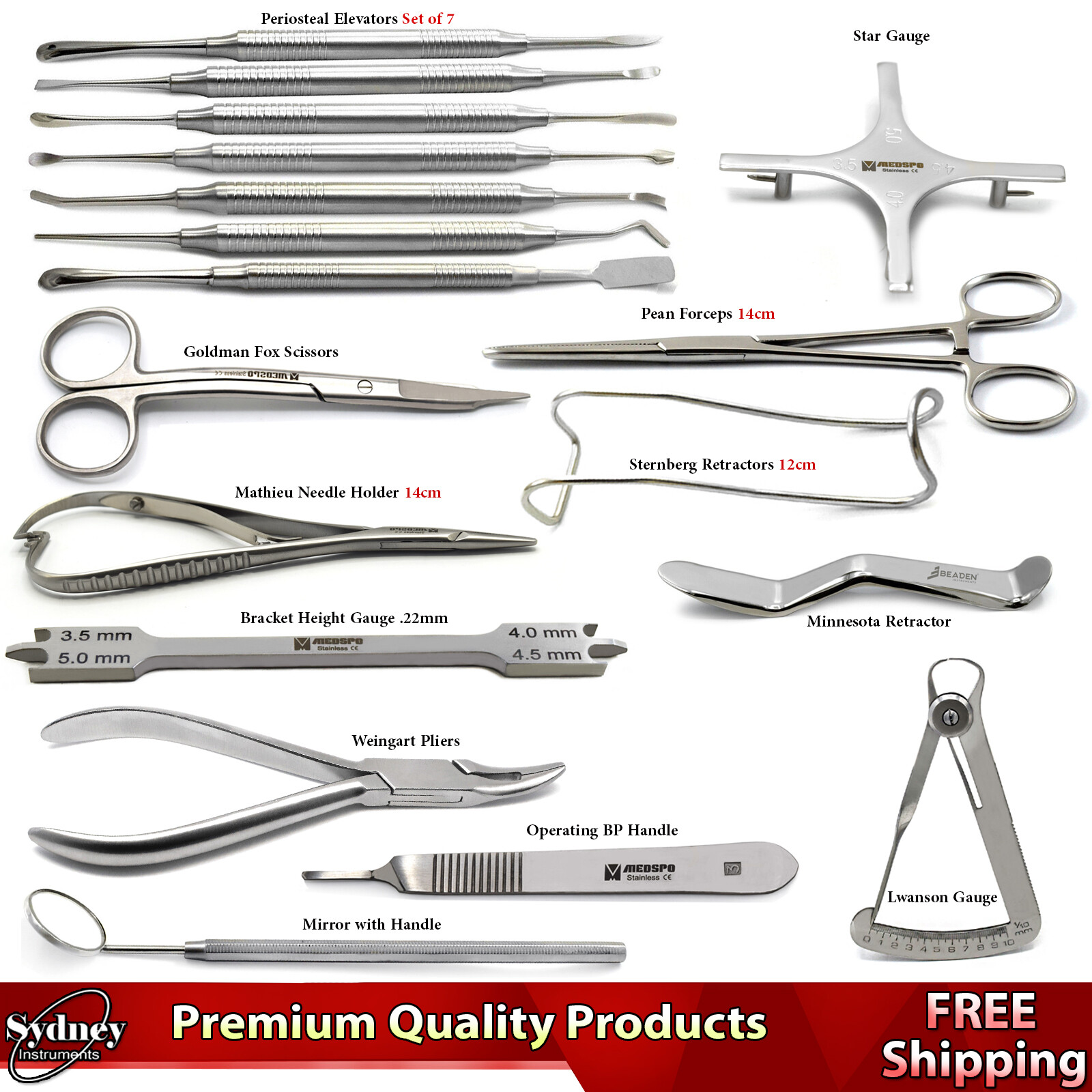 Dental Implant Surgery Tools Small Animal Surgical Dissection Instruments