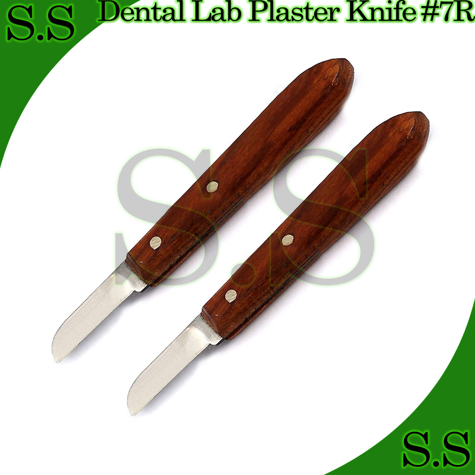 2 Dental LAB 6″ Knife 7R Plaster ALGINATE Mixing Modeling Instrument A+ Quality
