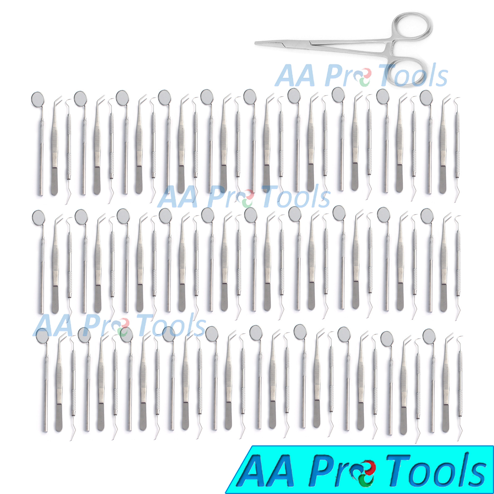 91 Instruments Basic Dental Set Mirror Explorer Pliers (30 x 3 kind) 1 Mosquito