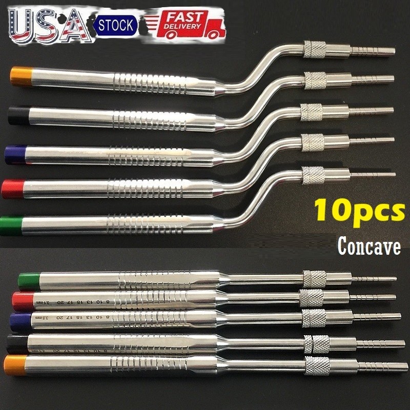 Sinus Lift Osteotomes Curved Offset & Straight Concave Dental Implant Instrument