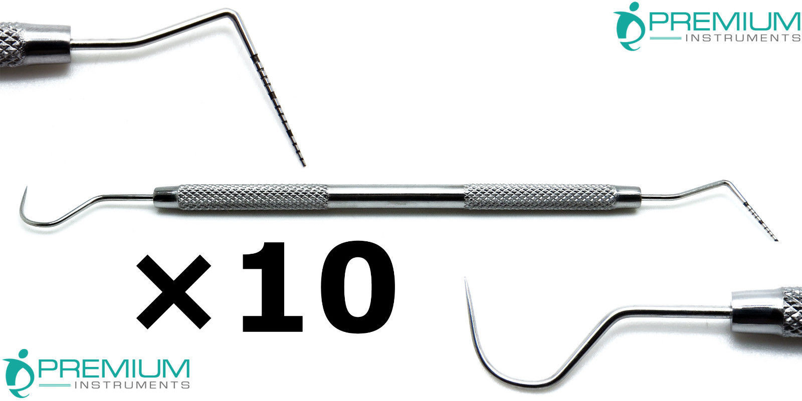 PREMIUM TOOLS Williams Explorer UNC 15/23 Color Coded Dental Probes Set of 10