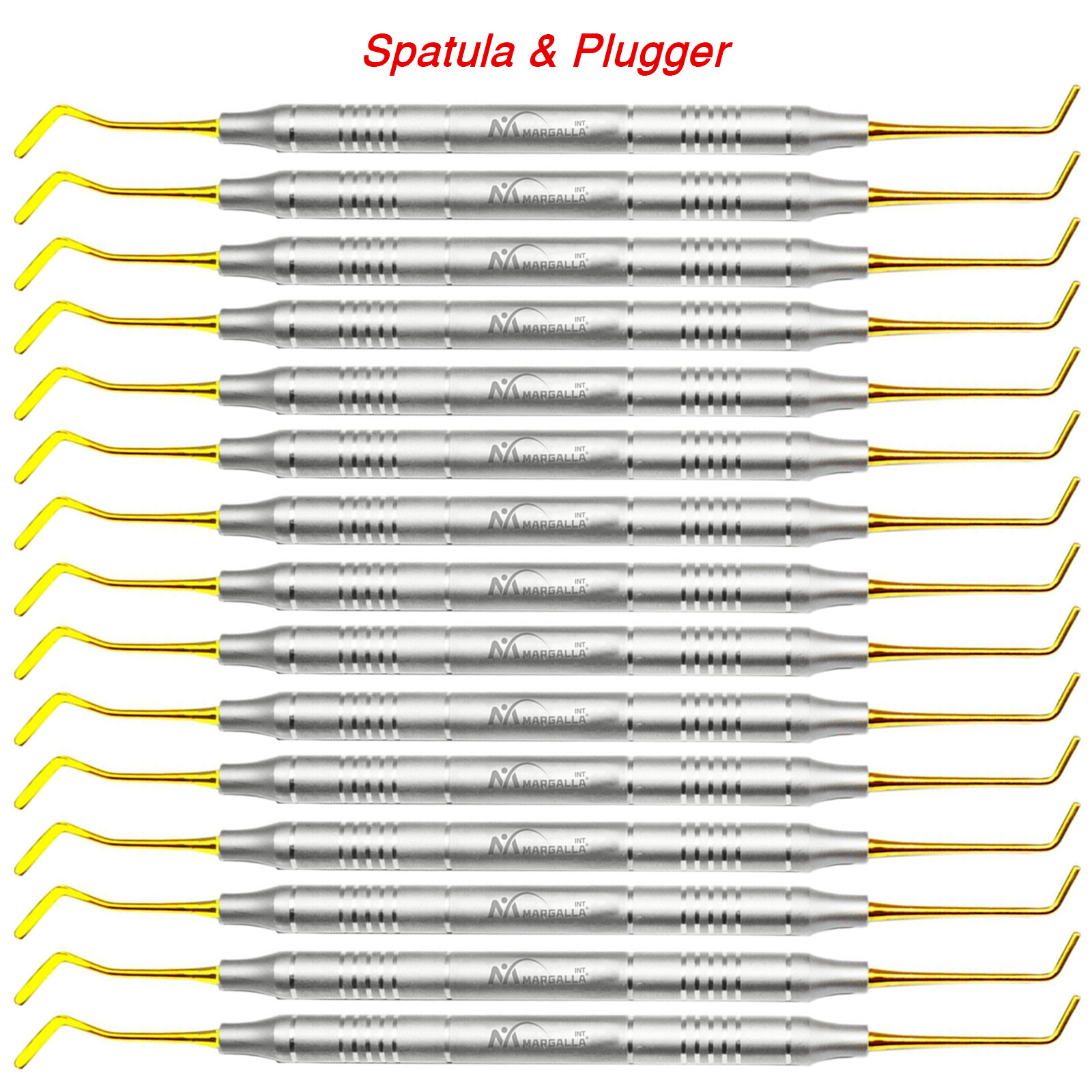 Dental Composite Filling Instruments Spatula & Plugger Titanium Gold Tips