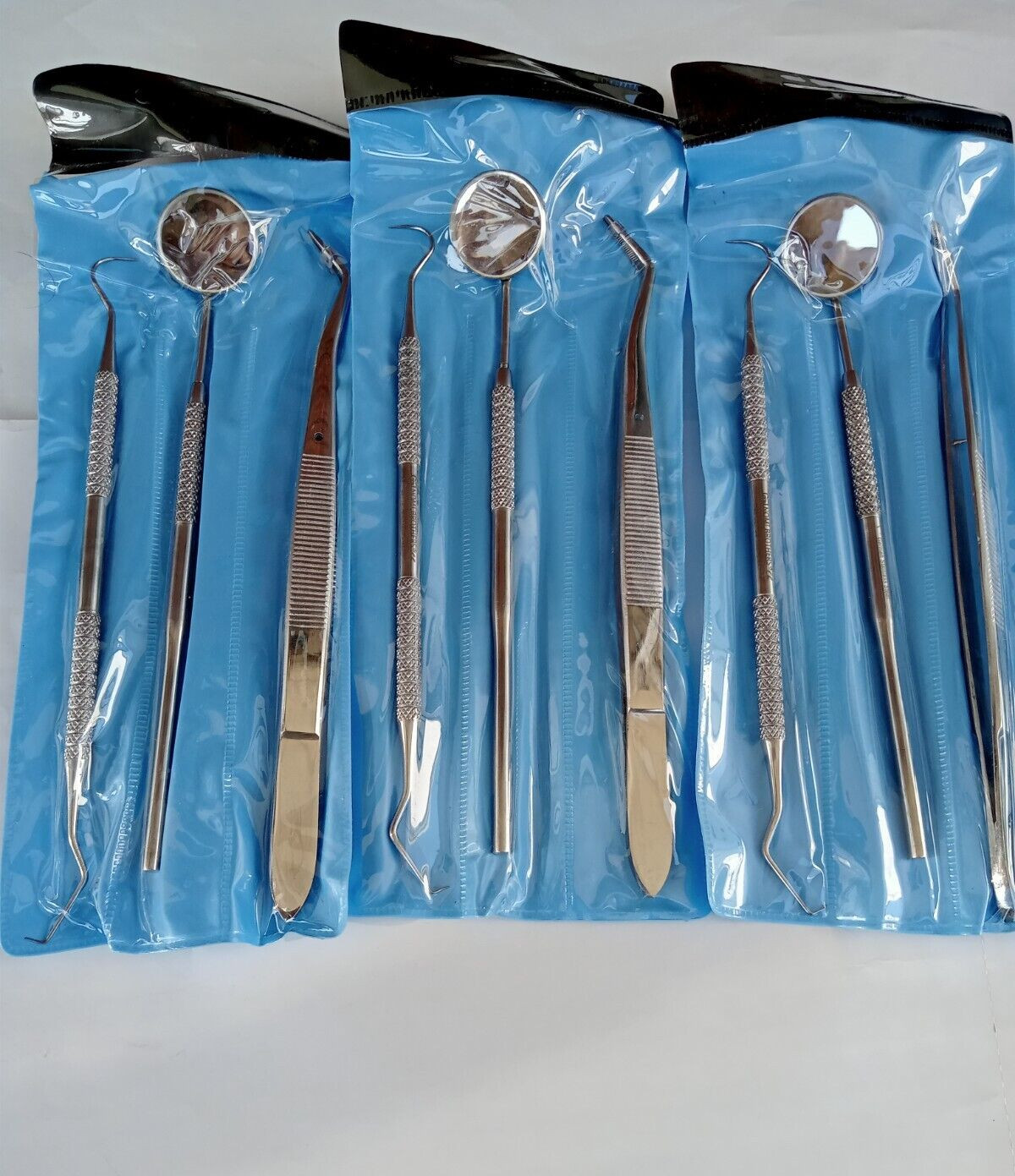 9 PCS German Reusable Basic Dental Set Mirror Explorer College Plier Instrument