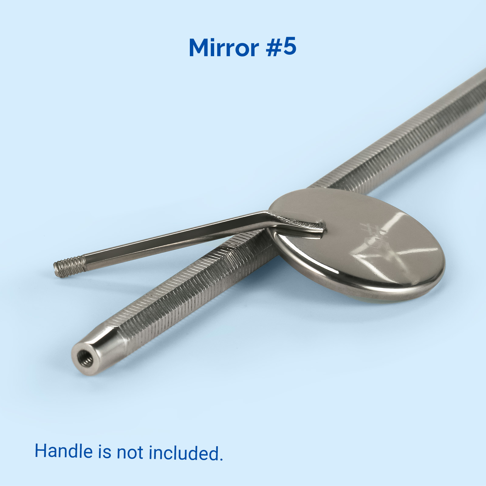 12pcs Dental Stainless Steel Mouth Mirror Heads #5 No Handle