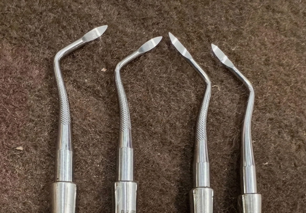 Lot of 4 Hu-Friedy EHB2 EHB3 Heidbrink Dental Root Elevators Stainless Steel