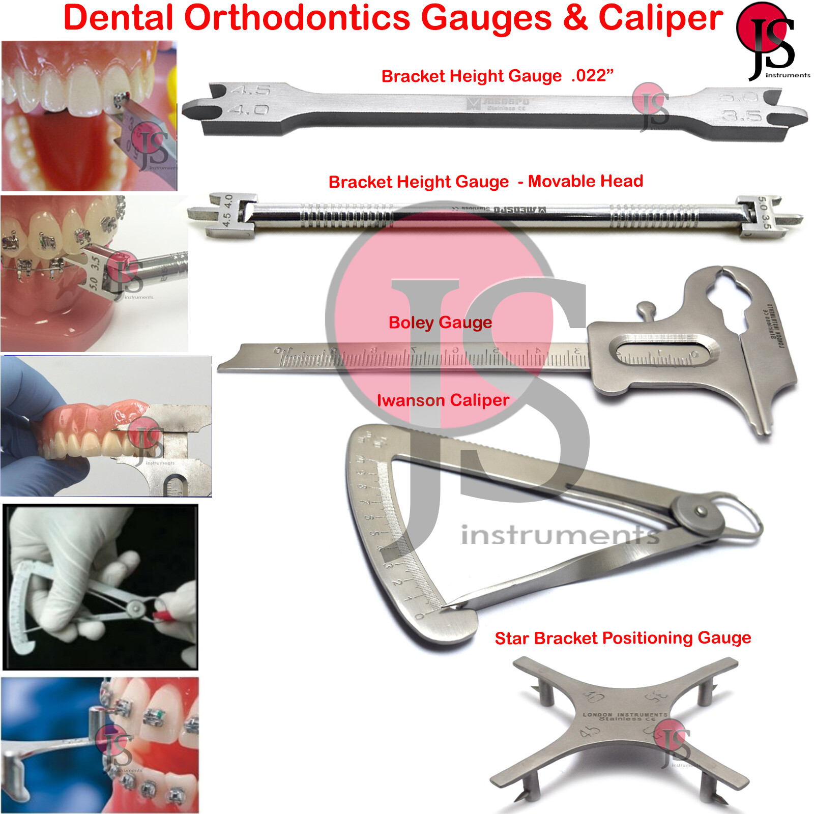 Orthodontist Measuring Caliper Placement Positioning Bracket Gauge Orthodontics