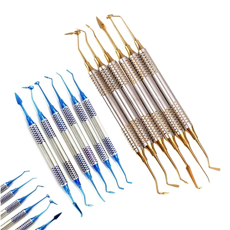 Dental Composite Resin Filling Spatula 18.5cm Resin Filling Titanium Plated
