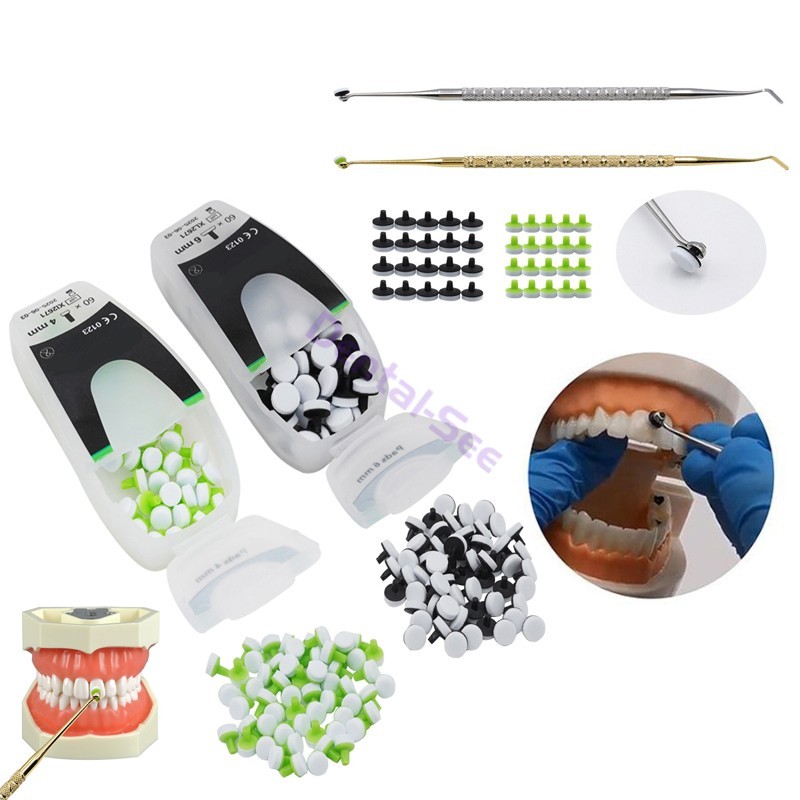 Dental Composite Resin Filling Spatula Handle OptraSculpt Foam Pads Kit Veneer