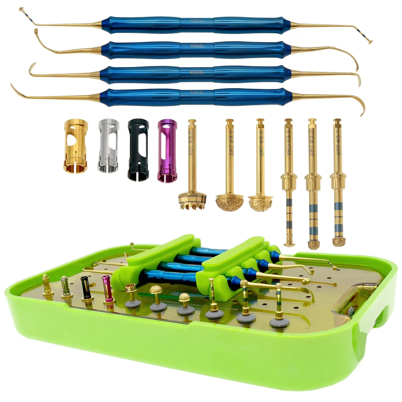 US DASK Dental Sinus Implant Elevation Drill Stopper Hand Instrument Kit +Box po