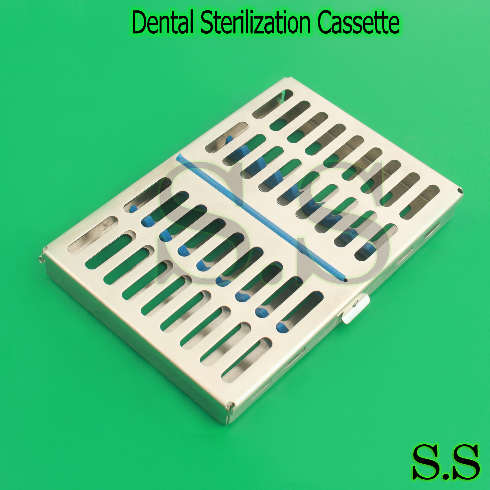 DENTAL AUTOCLAVE STERILIZATION CASSETTE RACK BOX TRAY FOR 10 INSTRUMENTS