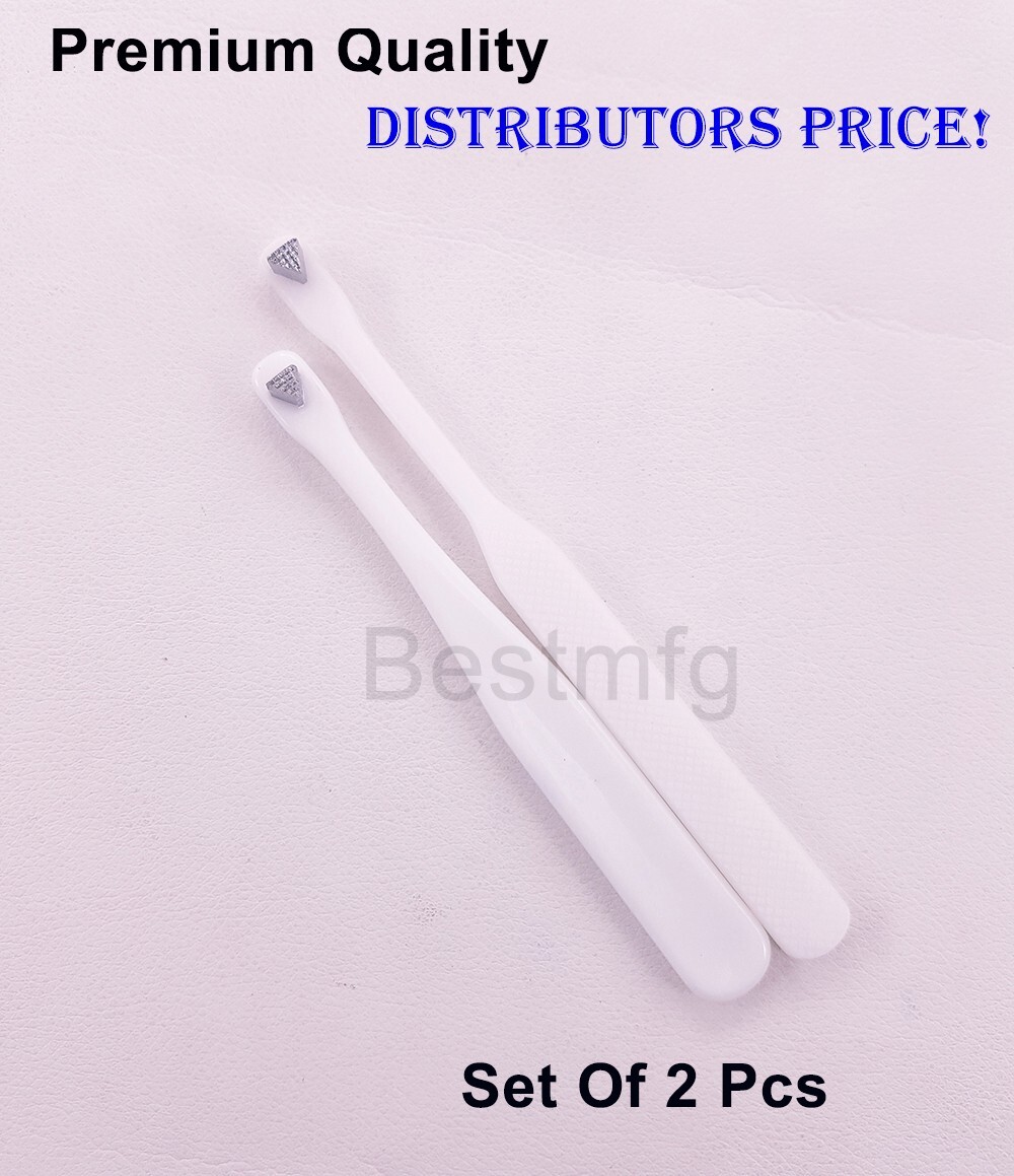 Dental Plastic Handle Molar Band Seater 135 & 145 Degree Autoclavable White 2pcs
