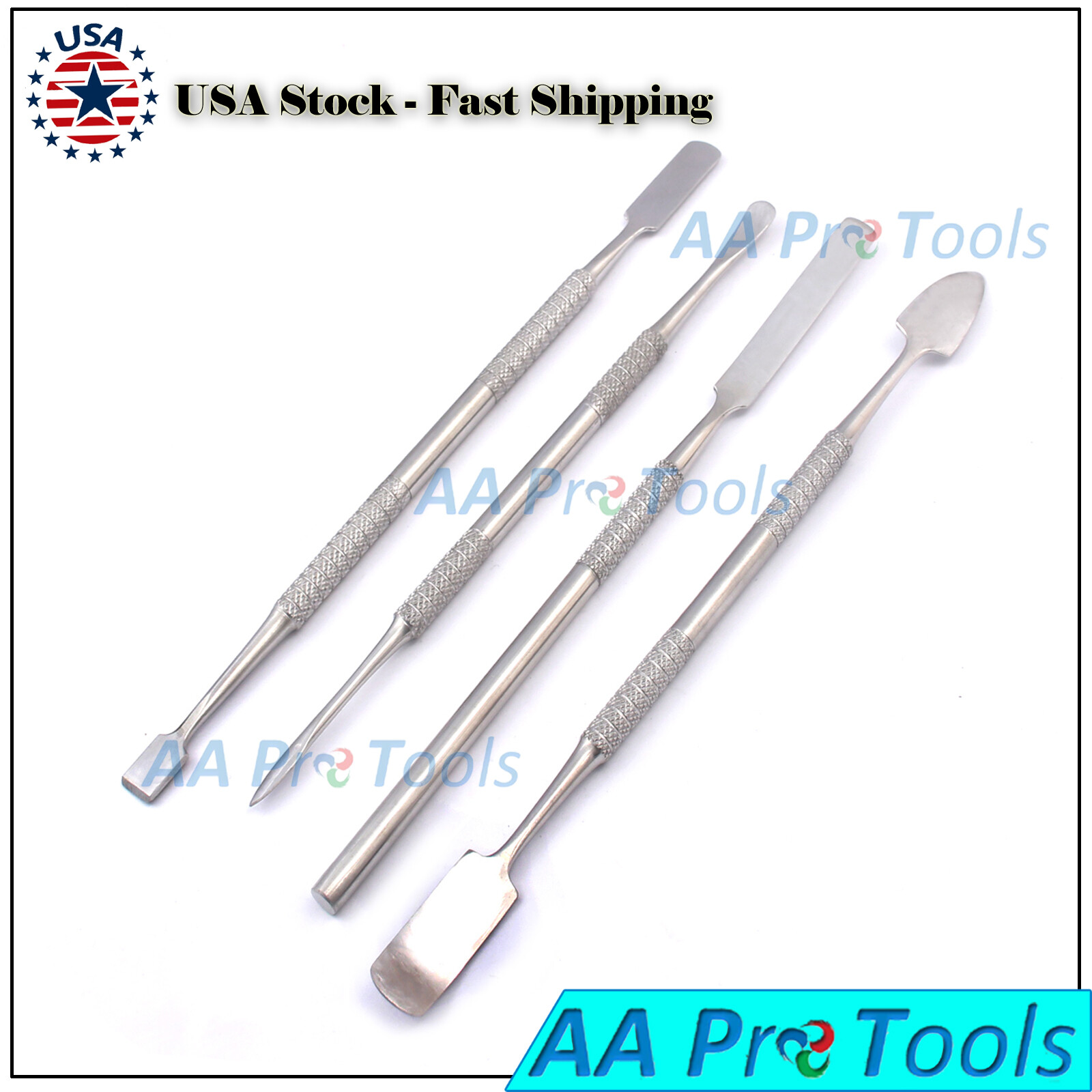 Metal Spatula 4 Piece Set Tools Dental Carver Wax Surgical – New Stainless S
