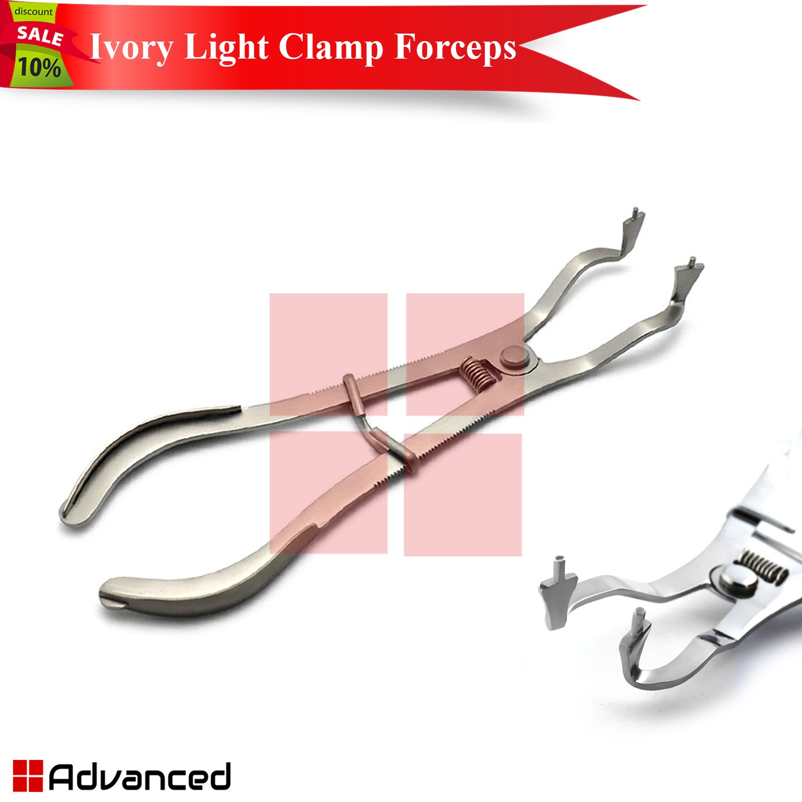 Dental Endodontic Restorative Rubber Dam Clamp Spreader D11 2S Ivory Forceps Set