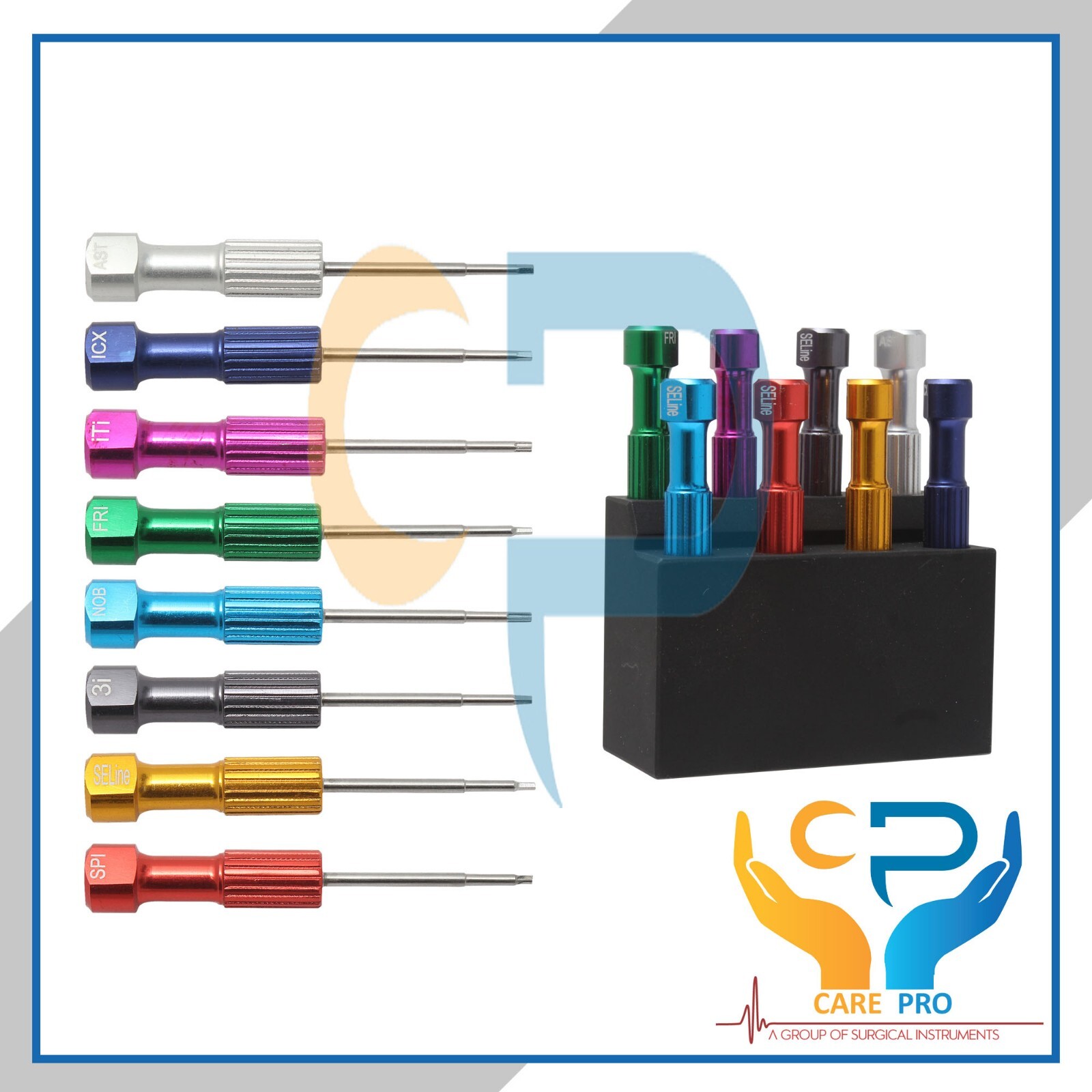 Dental Screw Driver Kit Abutment Implant Tools set 8 Drivers