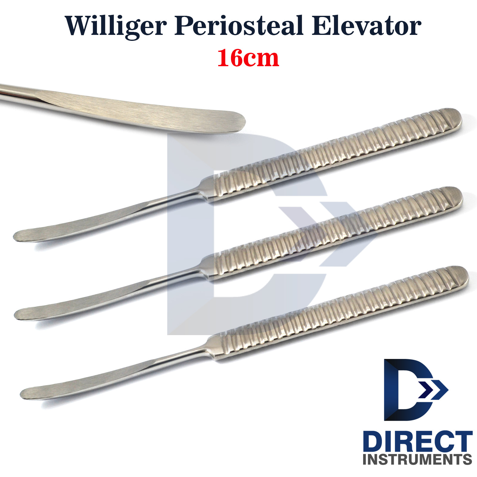3Pcs Dental Williger Periosteal Elevators 16cm Raspatory Scraping Periosteum New