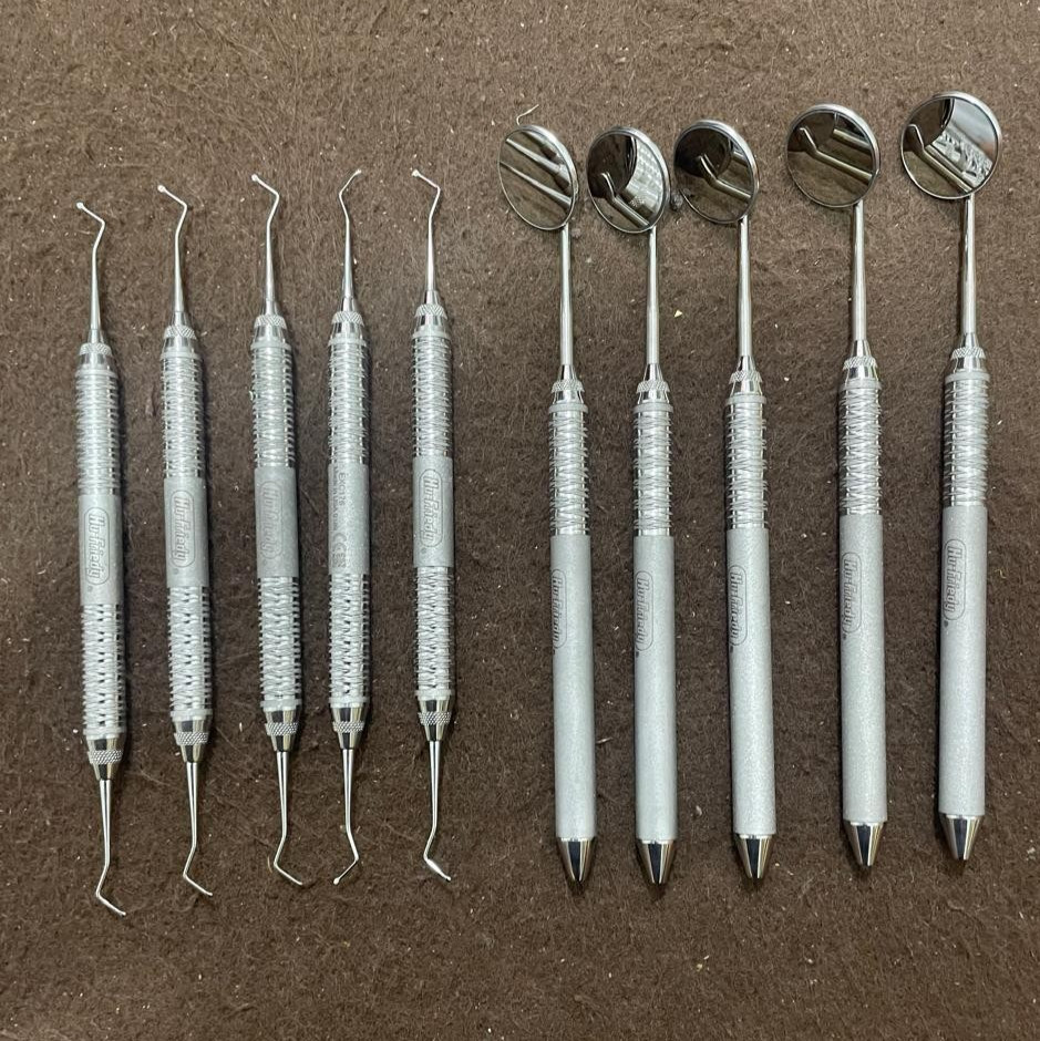 HU FRIEDY LOT of 10PCS 5PC spoon excavtor EXC176 & 5PC mirror handle MH6