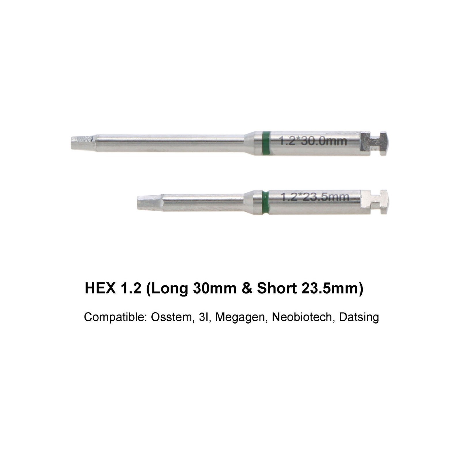 Implant Screwdriver Hex 1.2 Driver Dental Torque Wrench Adapter Megagen Hiossen